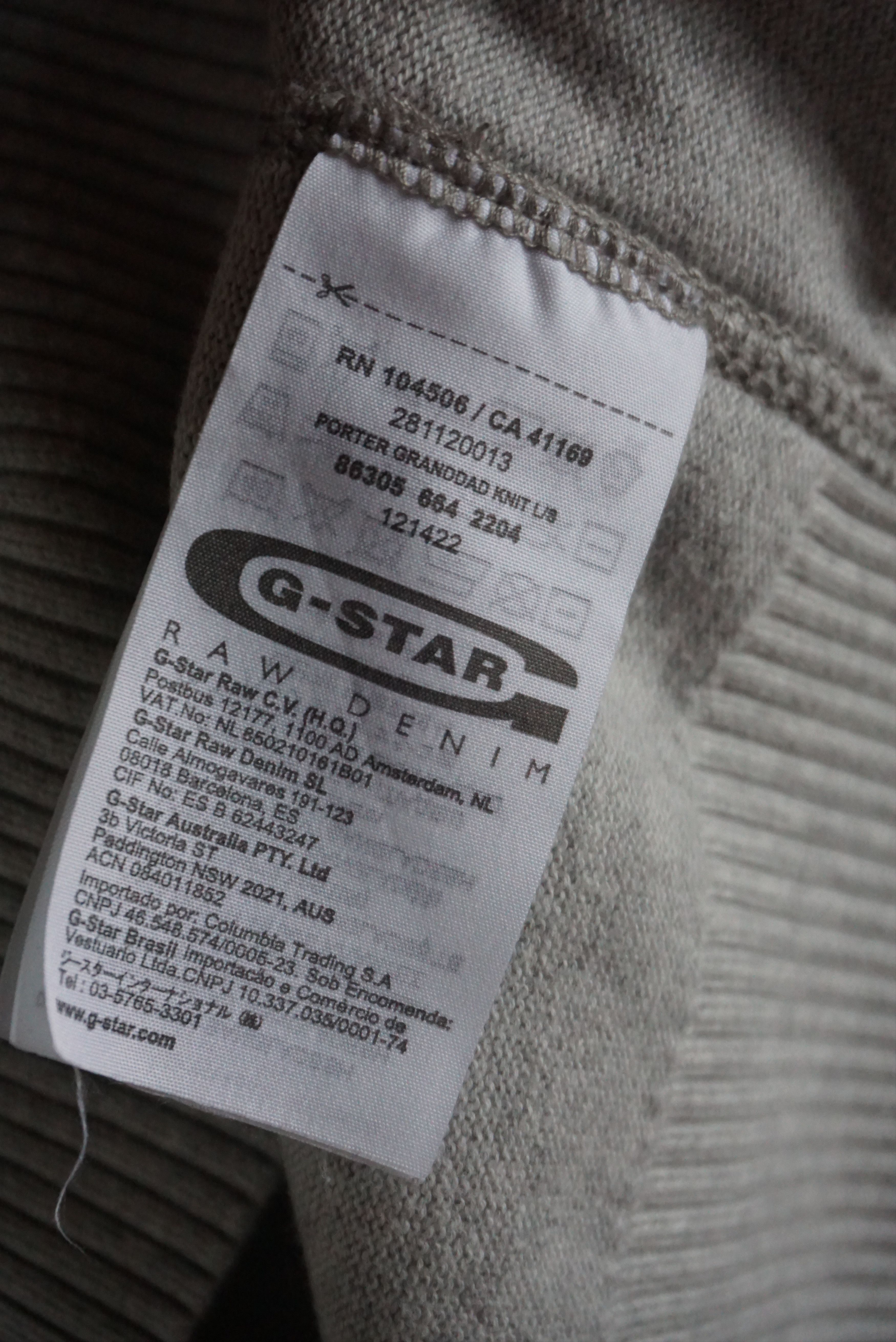 G-Star G-Star Raw V Neck top XL casual jumper knitted pullover Size US XL / EU 56 / 4 - 8 Thumbnail