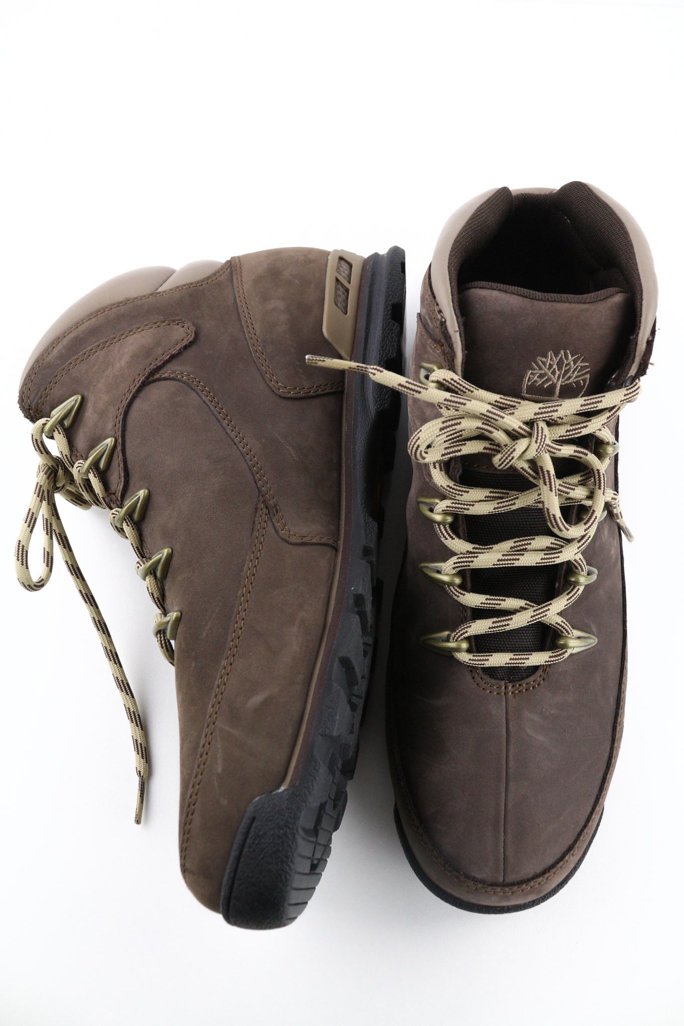Timberland 6823R UK11 Anti-Fatigue Brown Leather Logo Boots 79946 Size US 11.5 / EU 44-45 - 5 Thumbnail