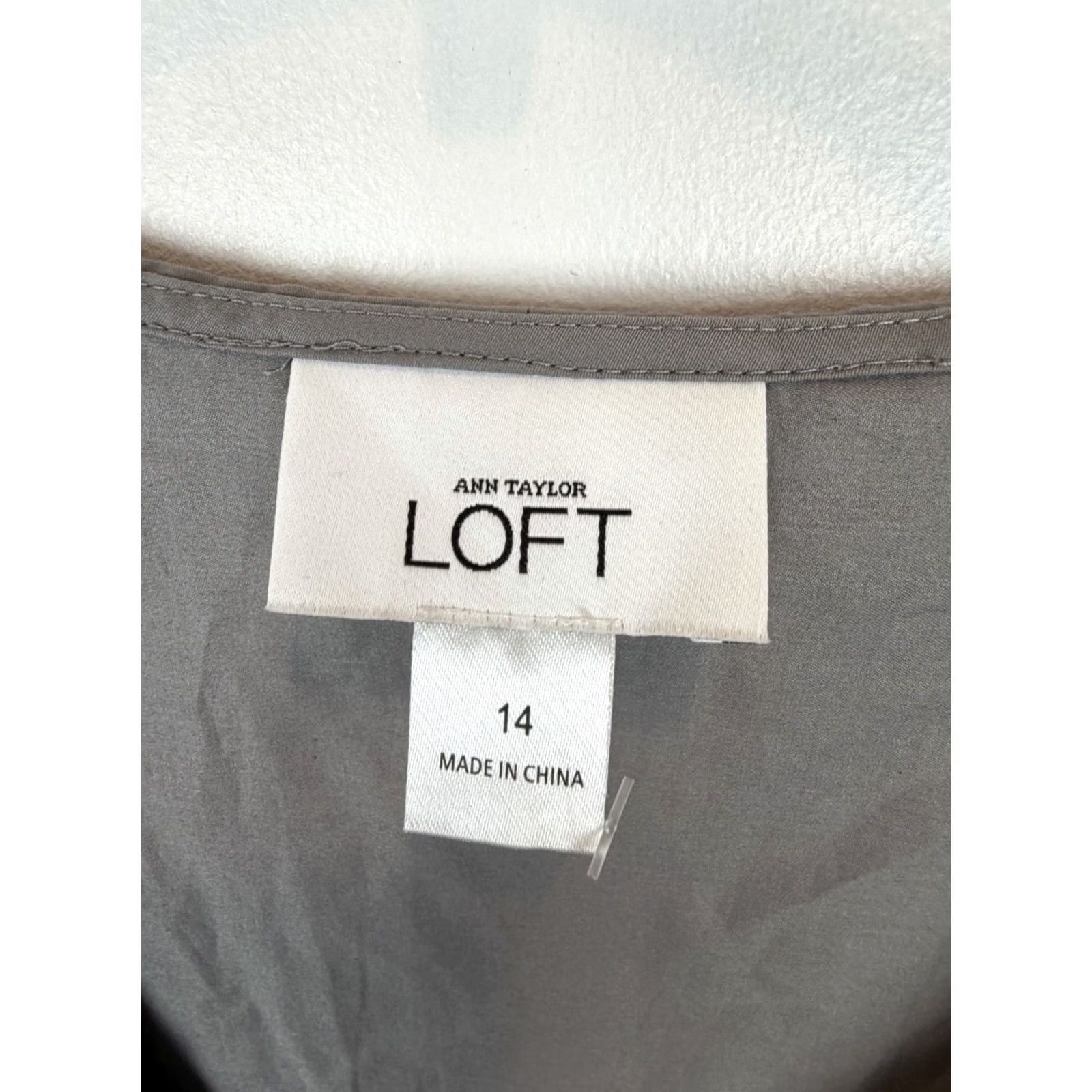 Loft Loft Ann Taylor Gray Sleeveless Wrap Dress Womens Size 14 Belted Waist Office Faux Size XL / US 12-14 / IT 48-50 - 3 Thumbnail