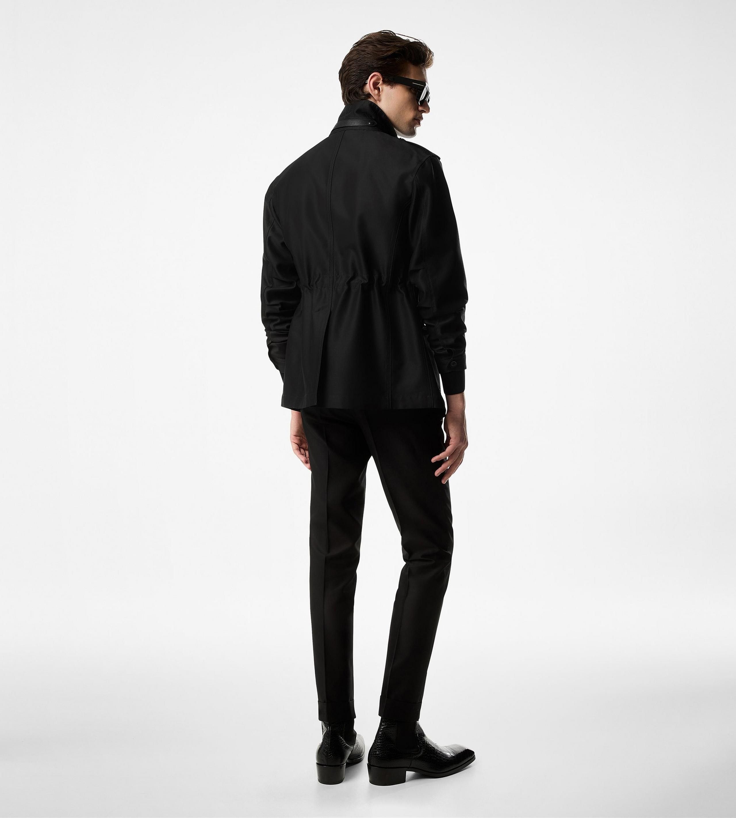 Tom Ford o1w1db10925 OJM011 Wool Safari Jacket in Black Size US L / EU 52-54 / 3 - 4 Thumbnail