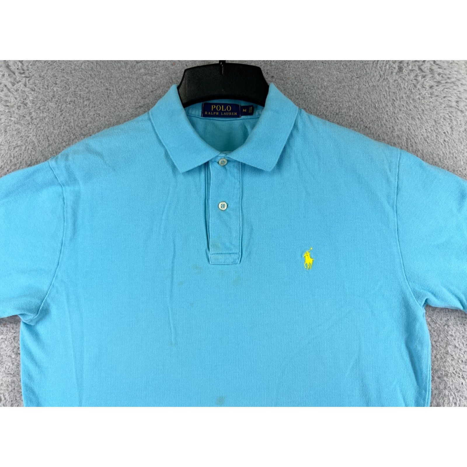 Ralph Lauren VINTAGE Ralph Lauren Polo Shirt Adult Medium Blue Pony Golf Cotton Knit READ Size US M / EU 48-50 / 2 - 4 Thumbnail