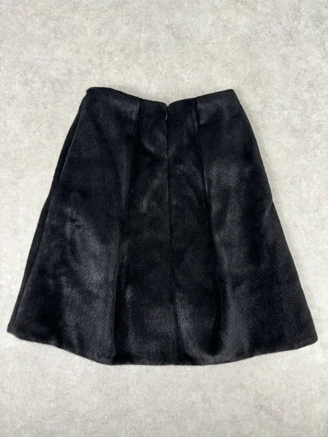 Jil Sander FW2011 Jil Sander Black A-Line Faux Pony Hair Skirt Size 26" / US 2 / IT 38 - 6 Thumbnail