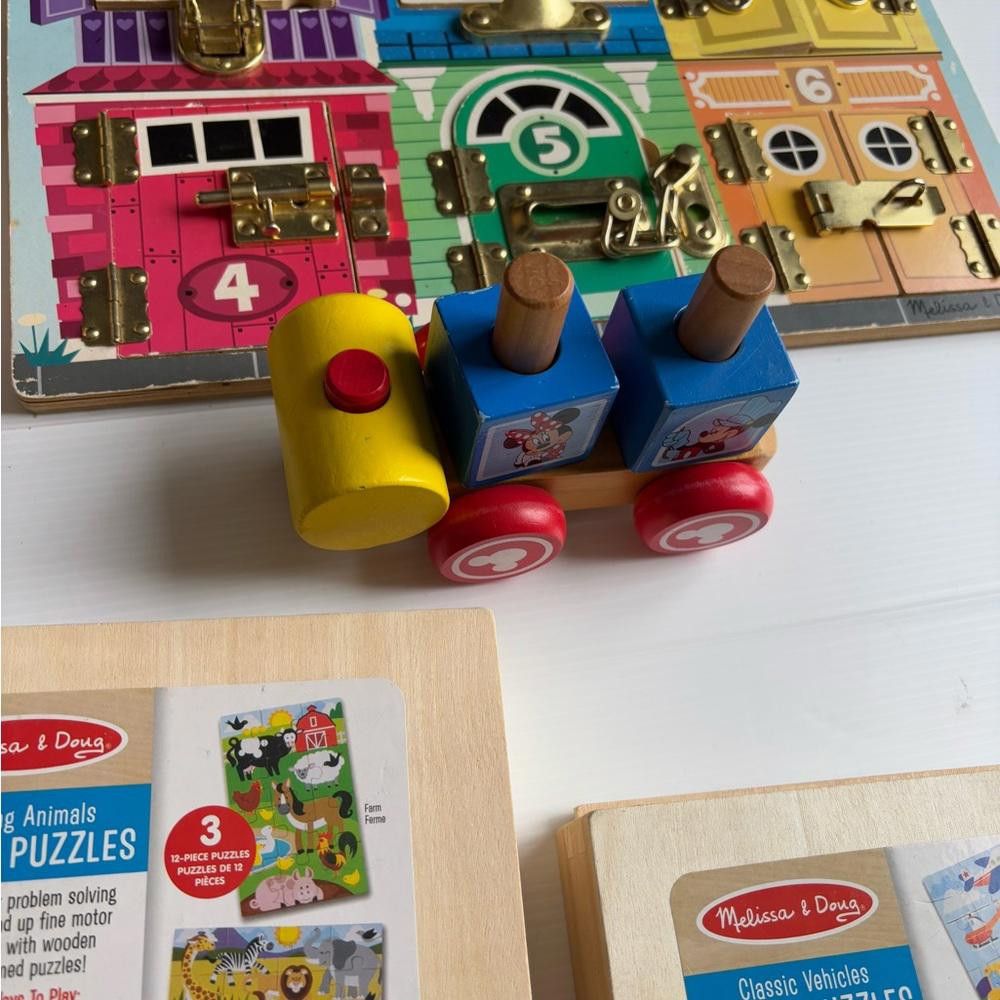 Designer Melissa & Doug Wooden Toy Lot Size ONE SIZE - 6 Thumbnail
