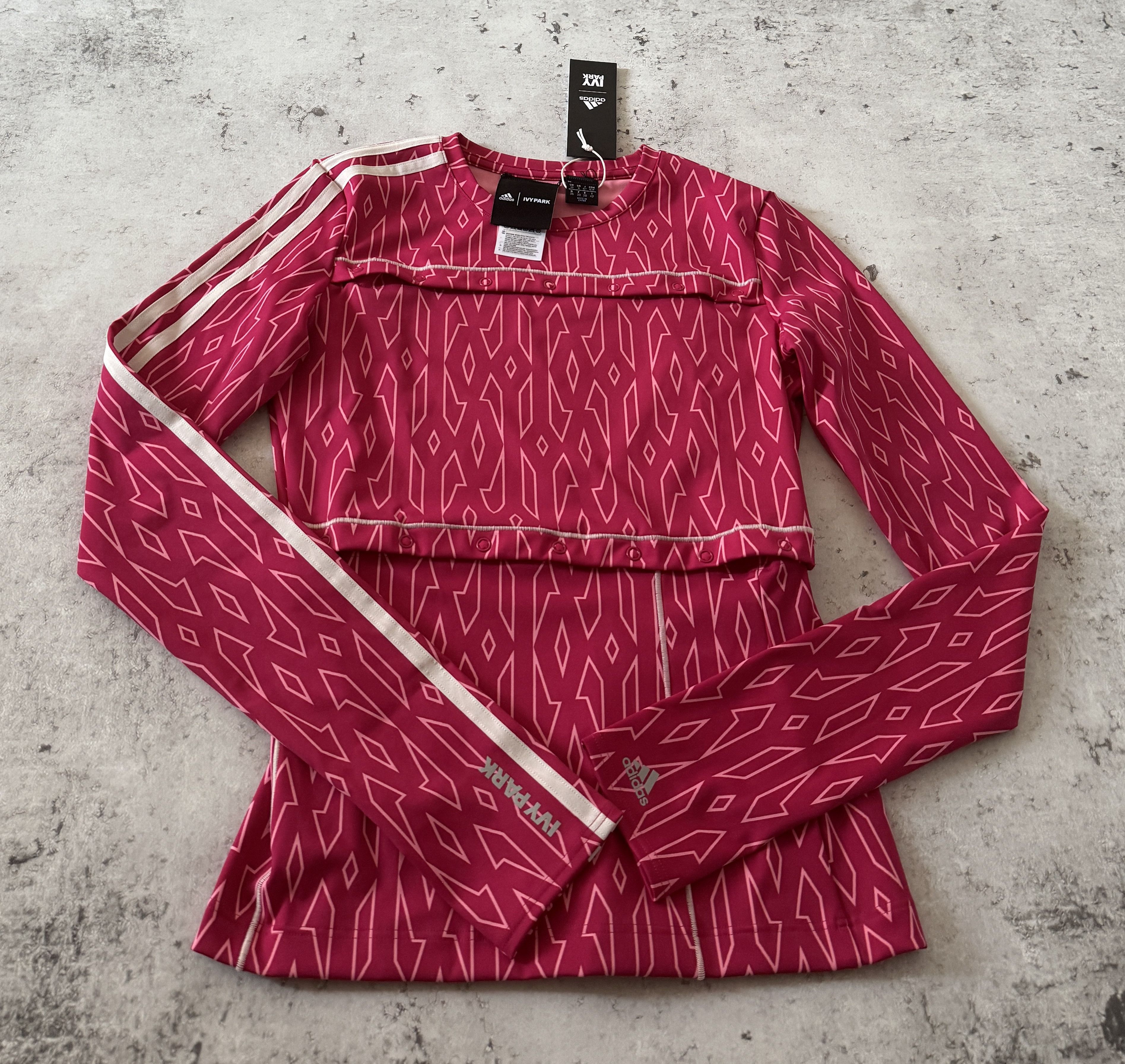 Adidas × Ivy Park Adidas X Ivy Park Monogram 2-in-1 Long Sleeve Top H21148 S Size S / US 4 / IT 40 - 4 Thumbnail
