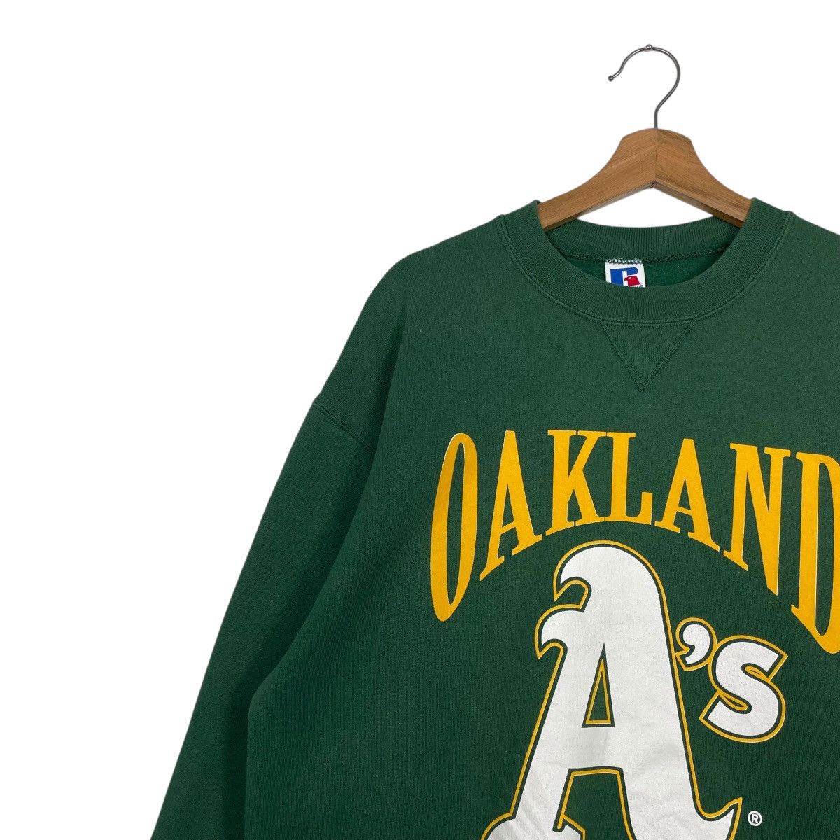 Russell Athletic Vintage 90s Oakland Athletics Green Swestshirt Size US L / EU 52-54 / 3 - 6 Thumbnail