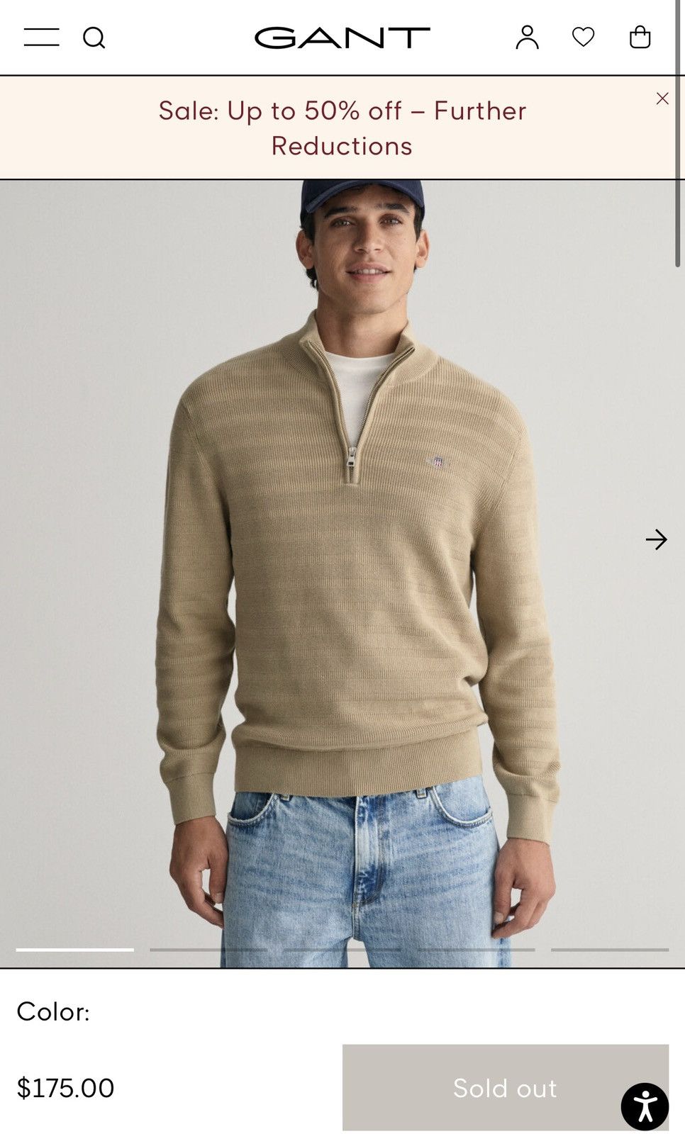 Gant Gant 1/4 zip wool striped sweatshirt mens RRP 175$ Size US L / EU 52-54 / 3 - 2 Thumbnail