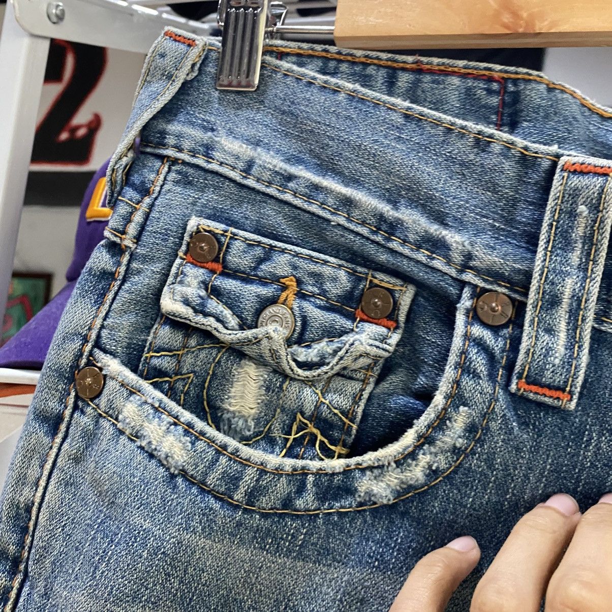 True Religion 2000s True Religion Joey Super Flared Jeans Size US 28 / EU 44 - 15 Thumbnail