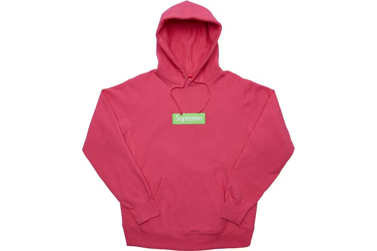 Supreme FW17 Supreme Magenta Box Logo Sweatshirt Size US M / EU 48-50 / 2 - 1 Thumbnail