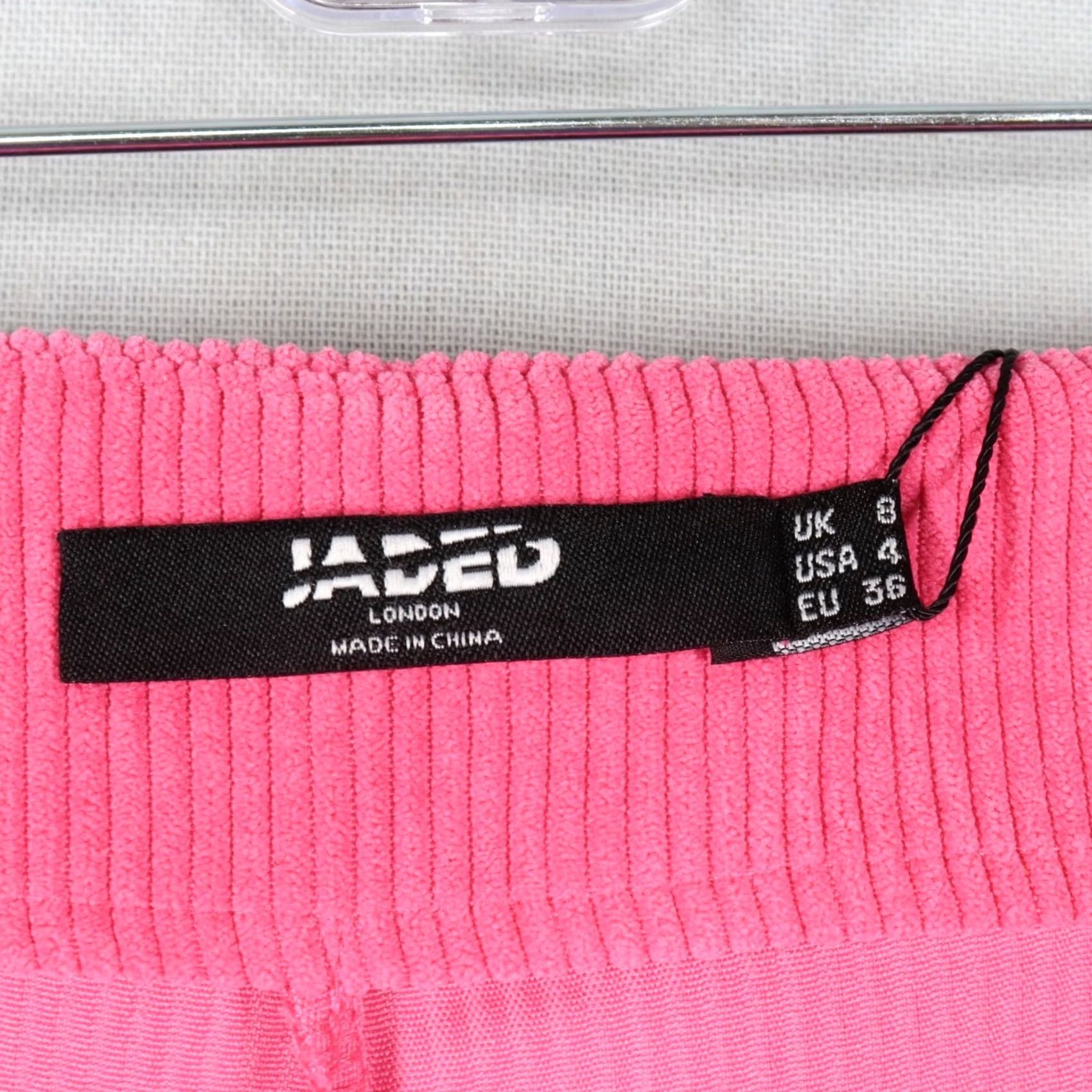 Jaded London Jaded London Pants Womens Sz 4 Hot Pink Corduroy Flared High Waist Trousers NWT Size 27" / US 4 / IT 40 - 3 Thumbnail