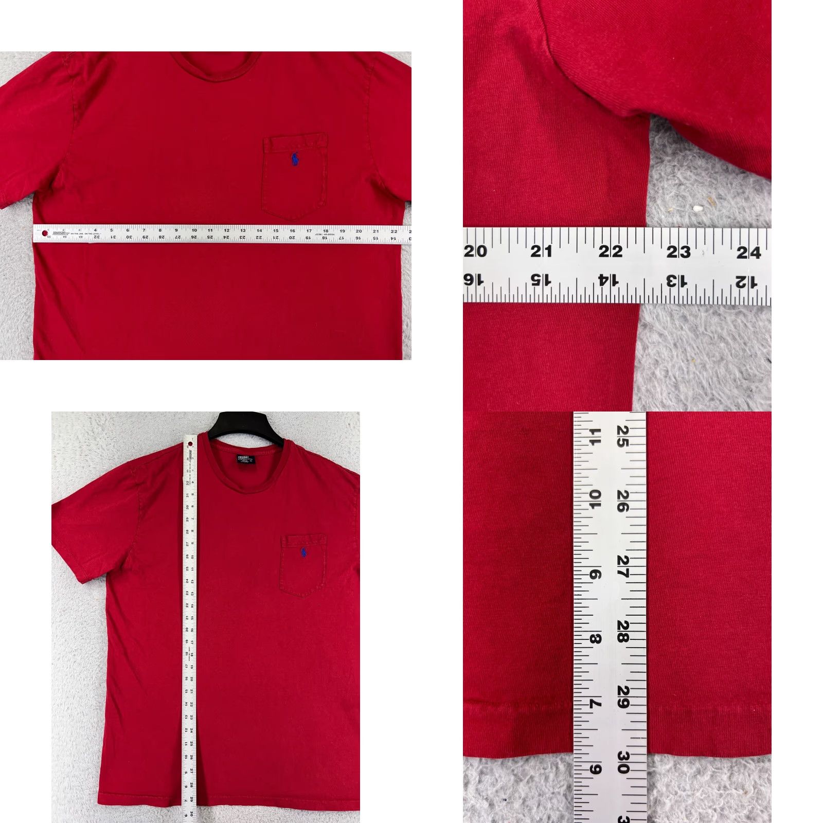 Ralph Lauren VINTAGE Ralph Lauren Shirt Mens Large Red Pony Crew Neck Short Sleeve Cotton Size US L / EU 52-54 / 3 - 8 Thumbnail
