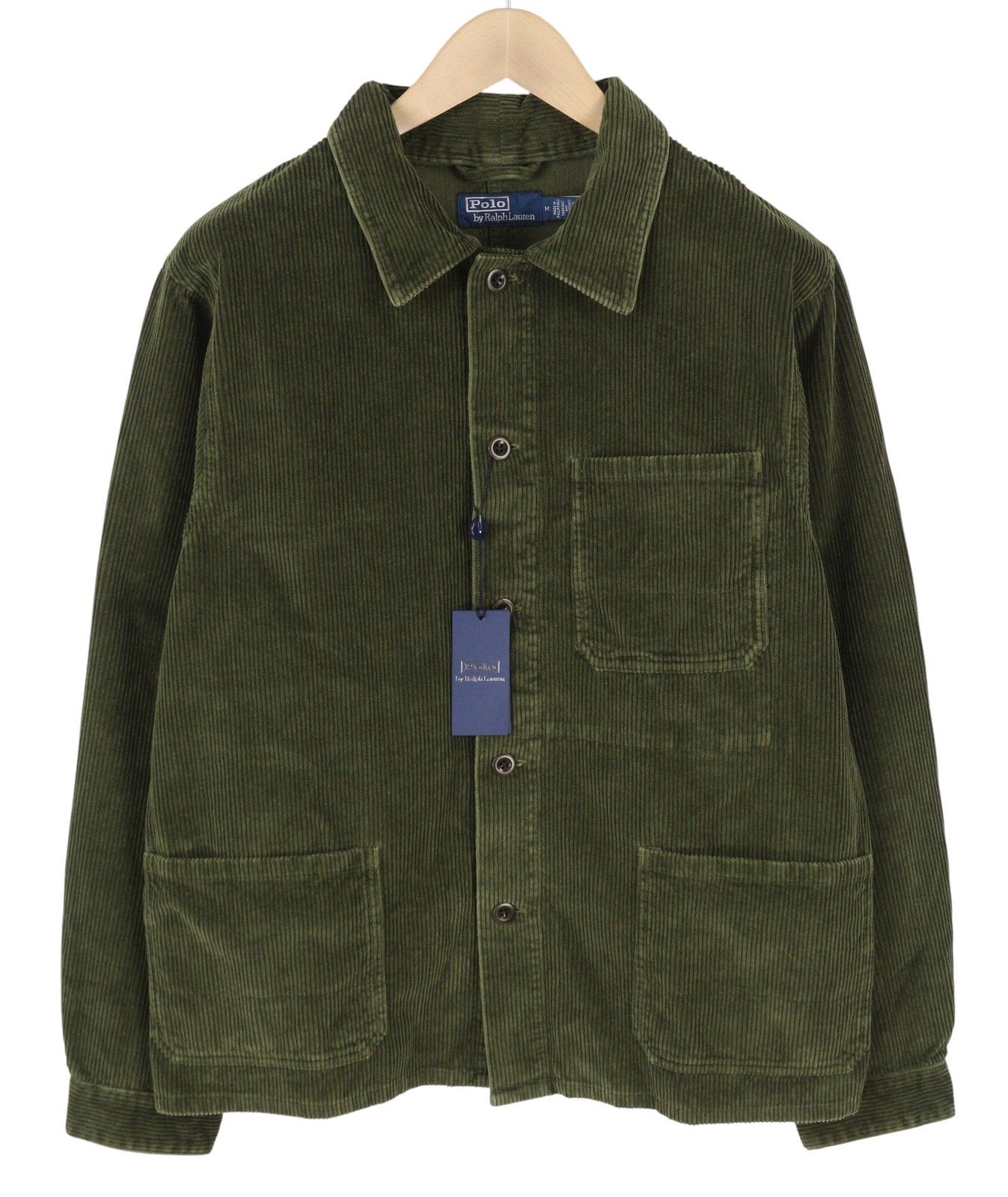 Ralph Lauren M Green Corduroy Button-Up Patch Pockets Logo 86987 Size US M / EU 48-50 / 2 - 1 Thumbnail