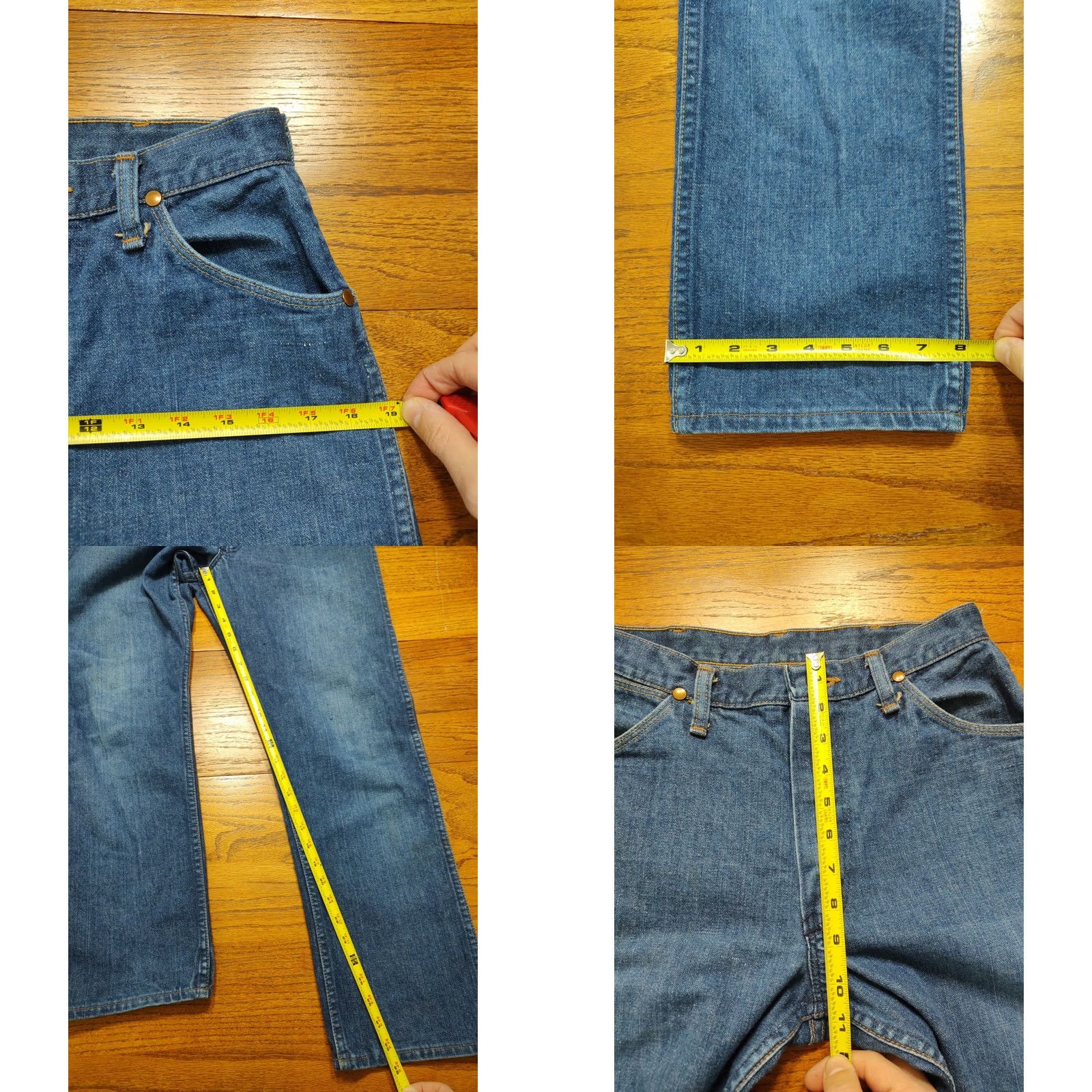 Bell VINTAGE Maverick Blue Bell Jeans 28x29 Regular Straight 60s 70s Wrangler Denim Size US 28 / EU 44 - 9 Thumbnail