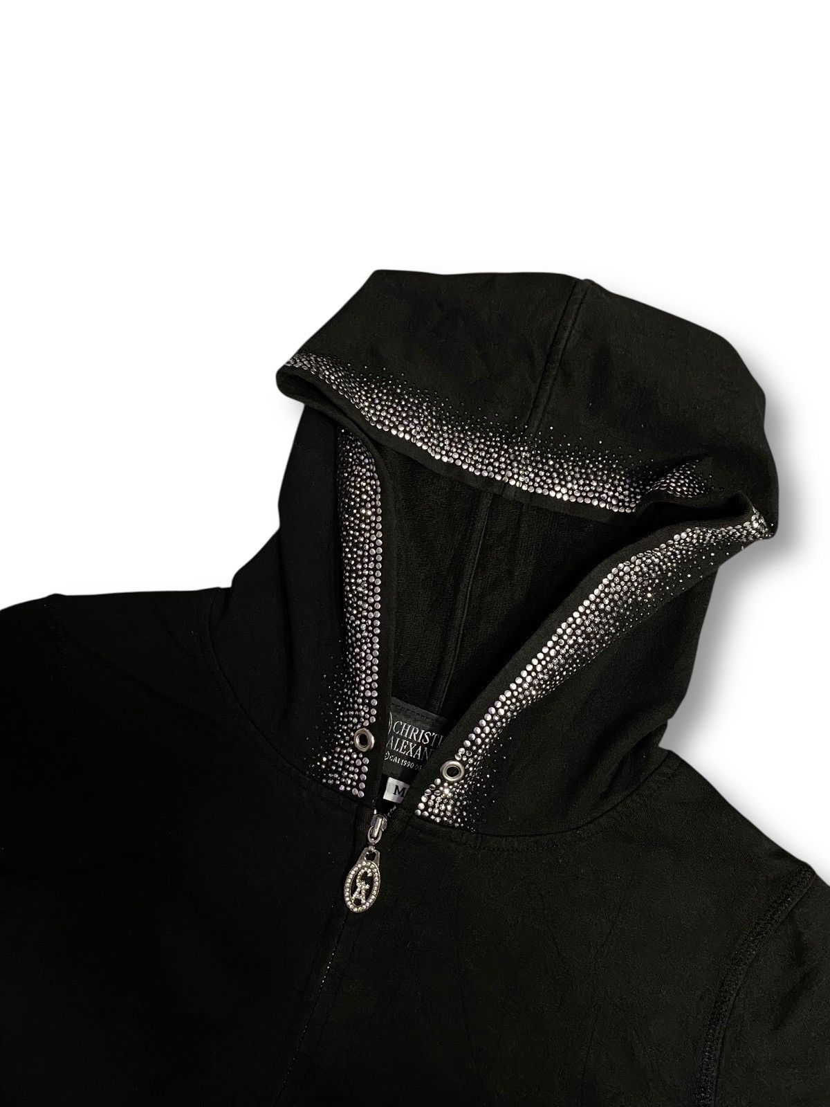 Japanese Brand Christine Alexander Crystal Full Zipper Hoodie Luxury Y2K Size M / US 6-8 / IT 42-44 - 4 Thumbnail