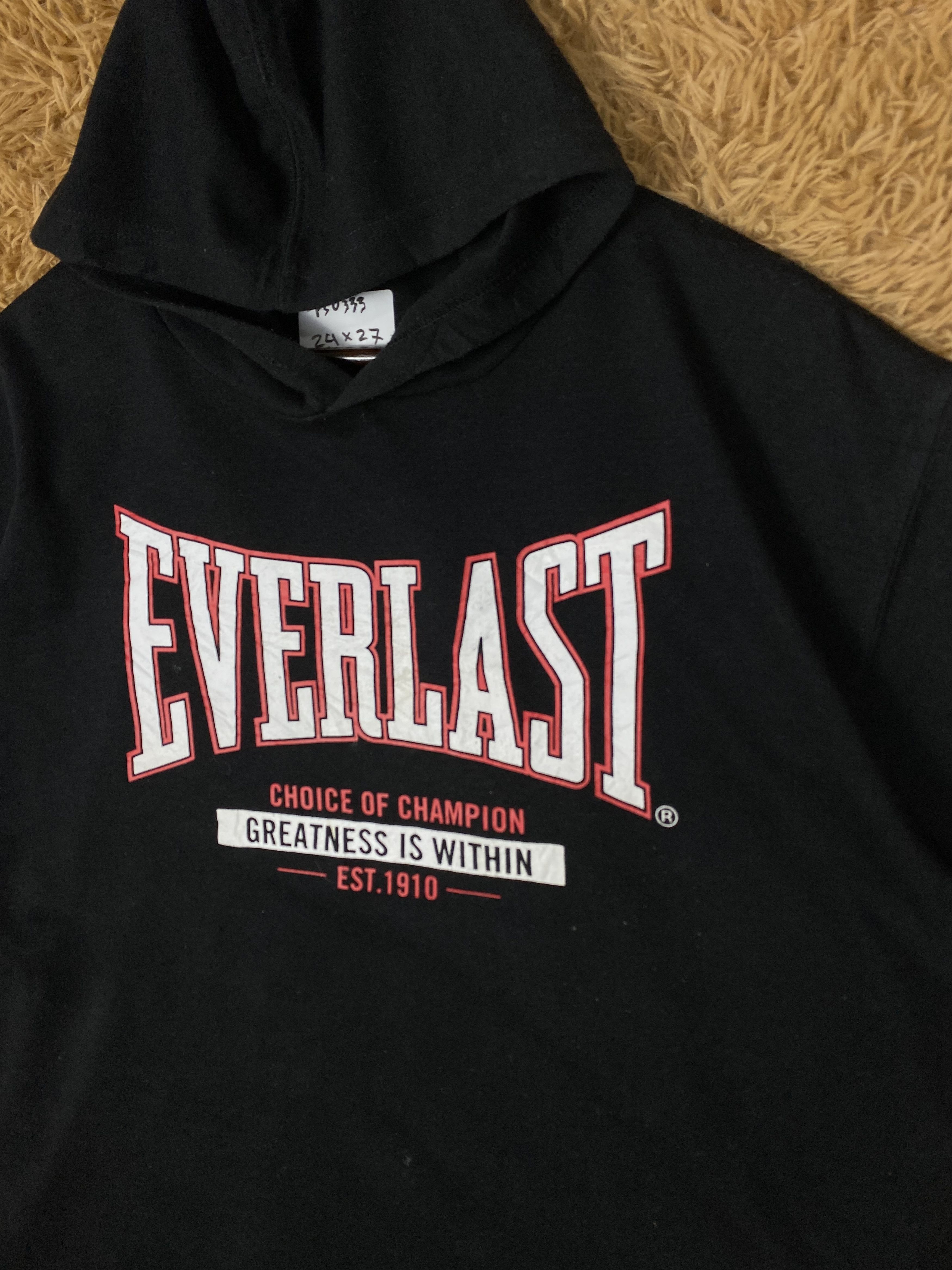 Everlast Vintage Everlast Shorts Sleeve Hoodies PS0333 Size US L / EU 52-54 / 3 - 3 Thumbnail