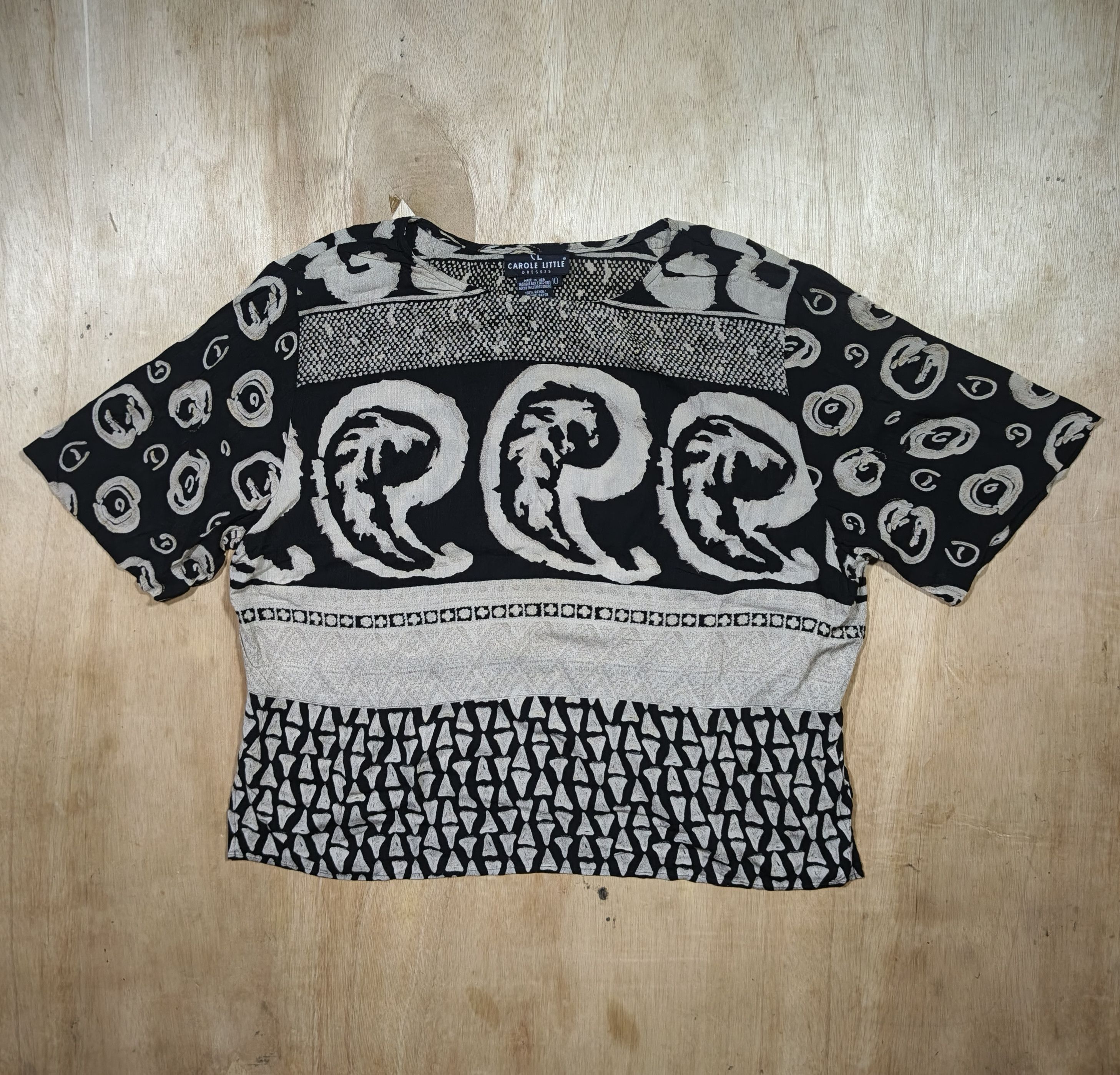 Other CAROLE LITTLE DRESSES Vintage Abstract AOP Rayon Size XL / US 12-14 / IT 48-50 - 1 Thumbnail