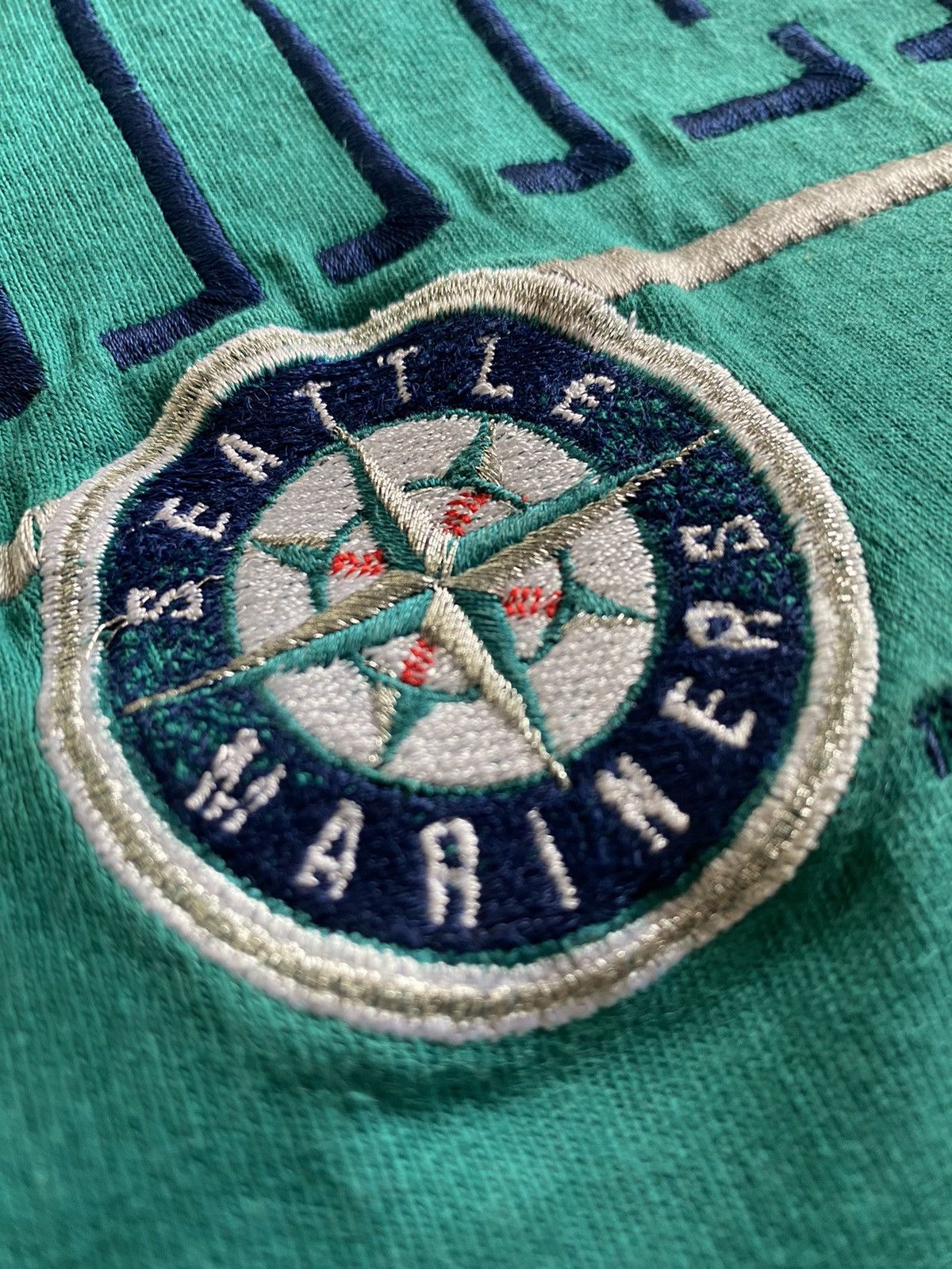 Logo 7 × NFL × Vintage VTG 90s Logo 7 Seattle Marines Shirt Embroided Tee Size US XL / EU 56 / 4 - 3 Thumbnail