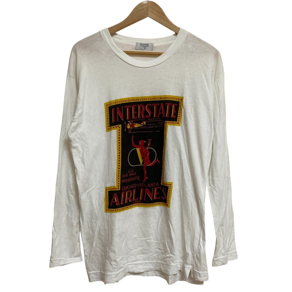 Valentino Valentino Garavani Print Long Sleeve T-shirt Cotton T-Shirts DUTY FREE for USA