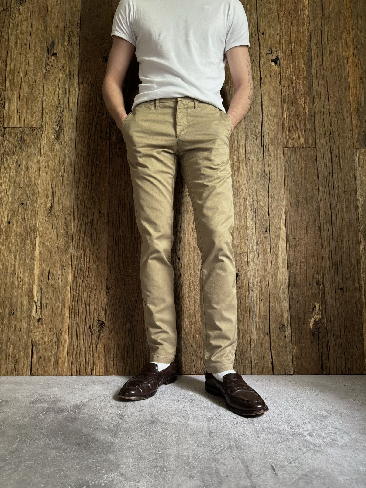 Carhartt × Carhartt Wip × Vintage Vintage Carhartt Sid Beige Chino Pants Size US 30 / EU 46 - 2 Thumbnail