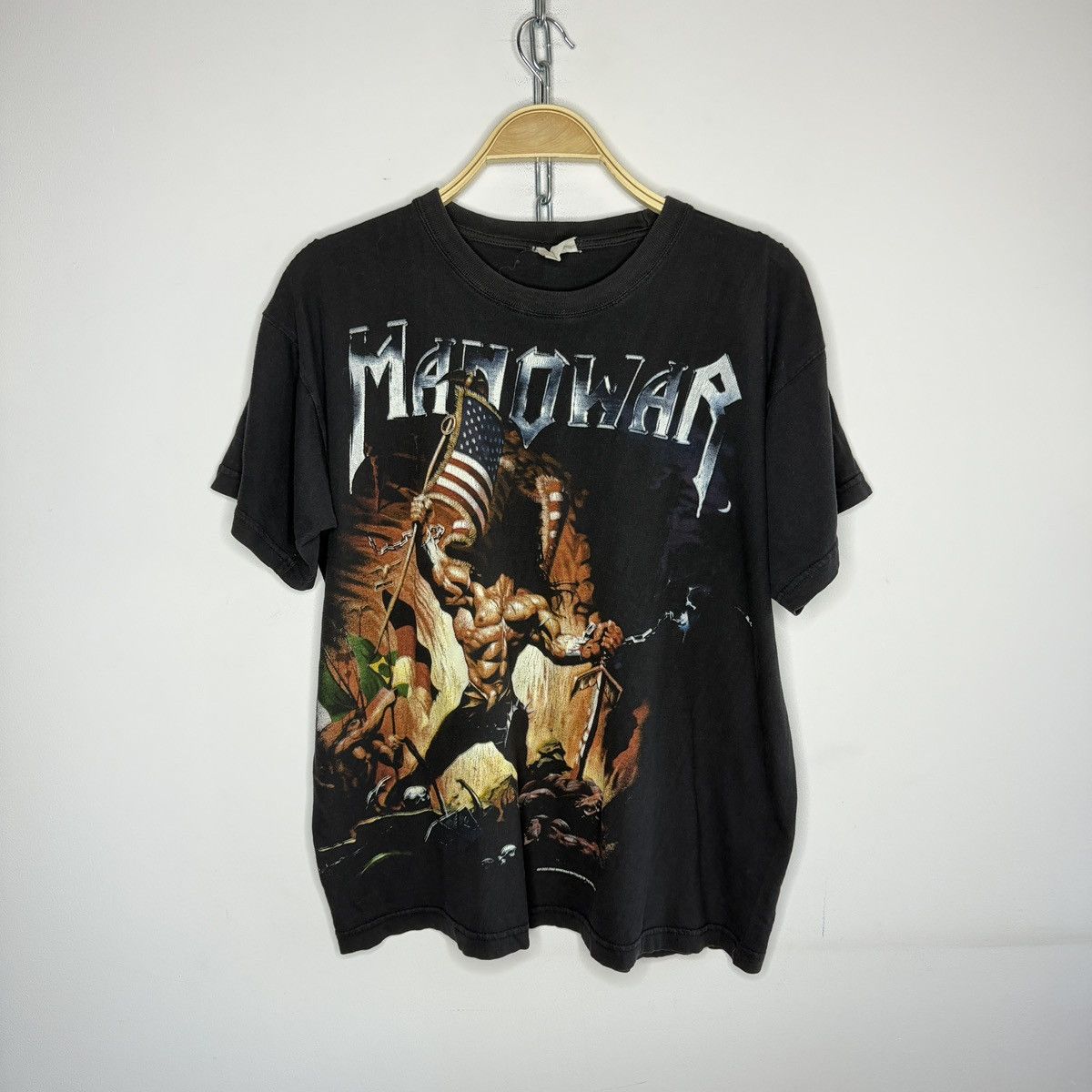Band Tees RARE VINTAGE MANOWAR ROCK BAND THE DAWN OF BATTLE T SHIRT Size US M / EU 48-50 / 2 - 1 Thumbnail