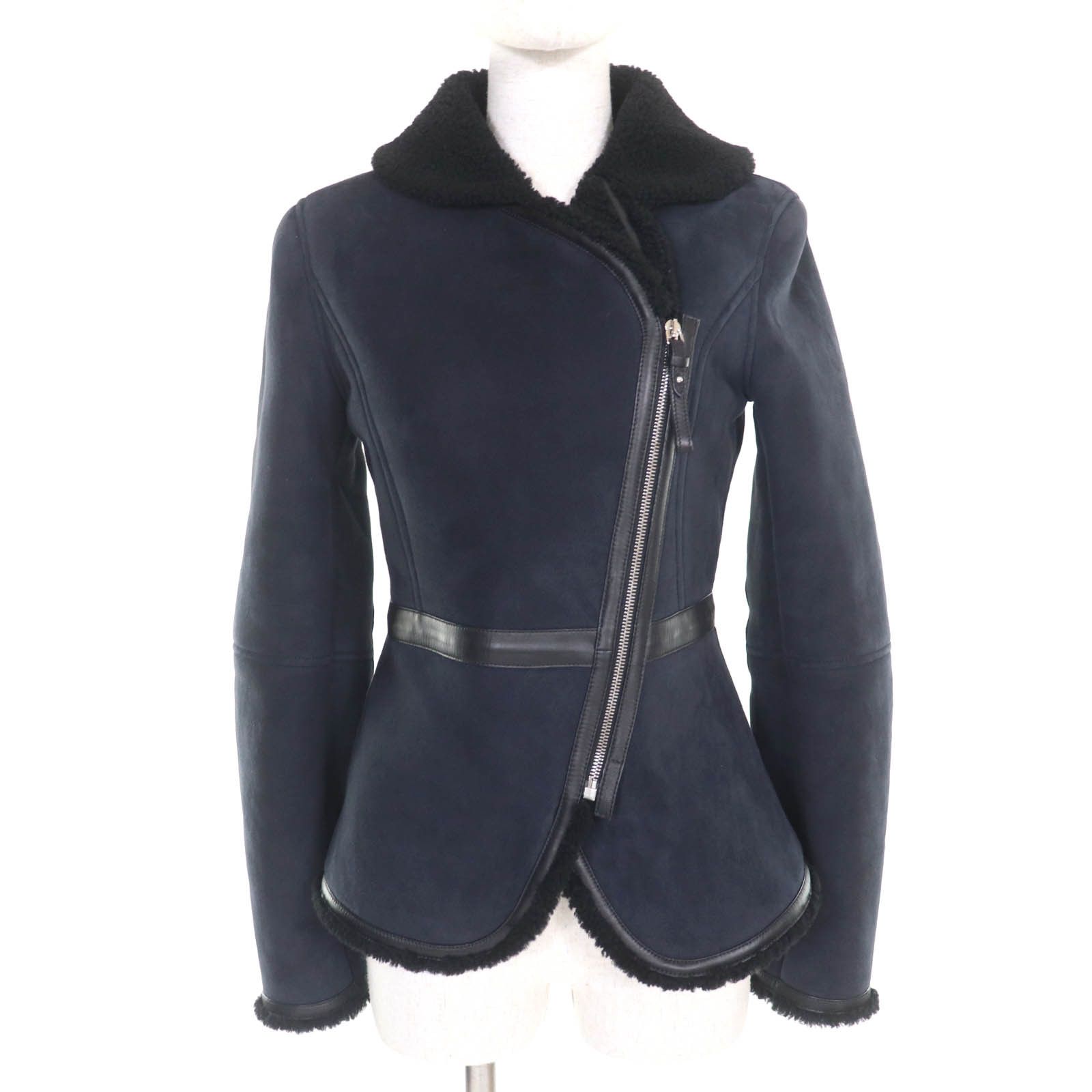 Hermes Hermes Hermes Lamb Fur Shearling Jacket Leather Outerwear DUTY FREE for USA Size ONE SIZE - 1 Thumbnail