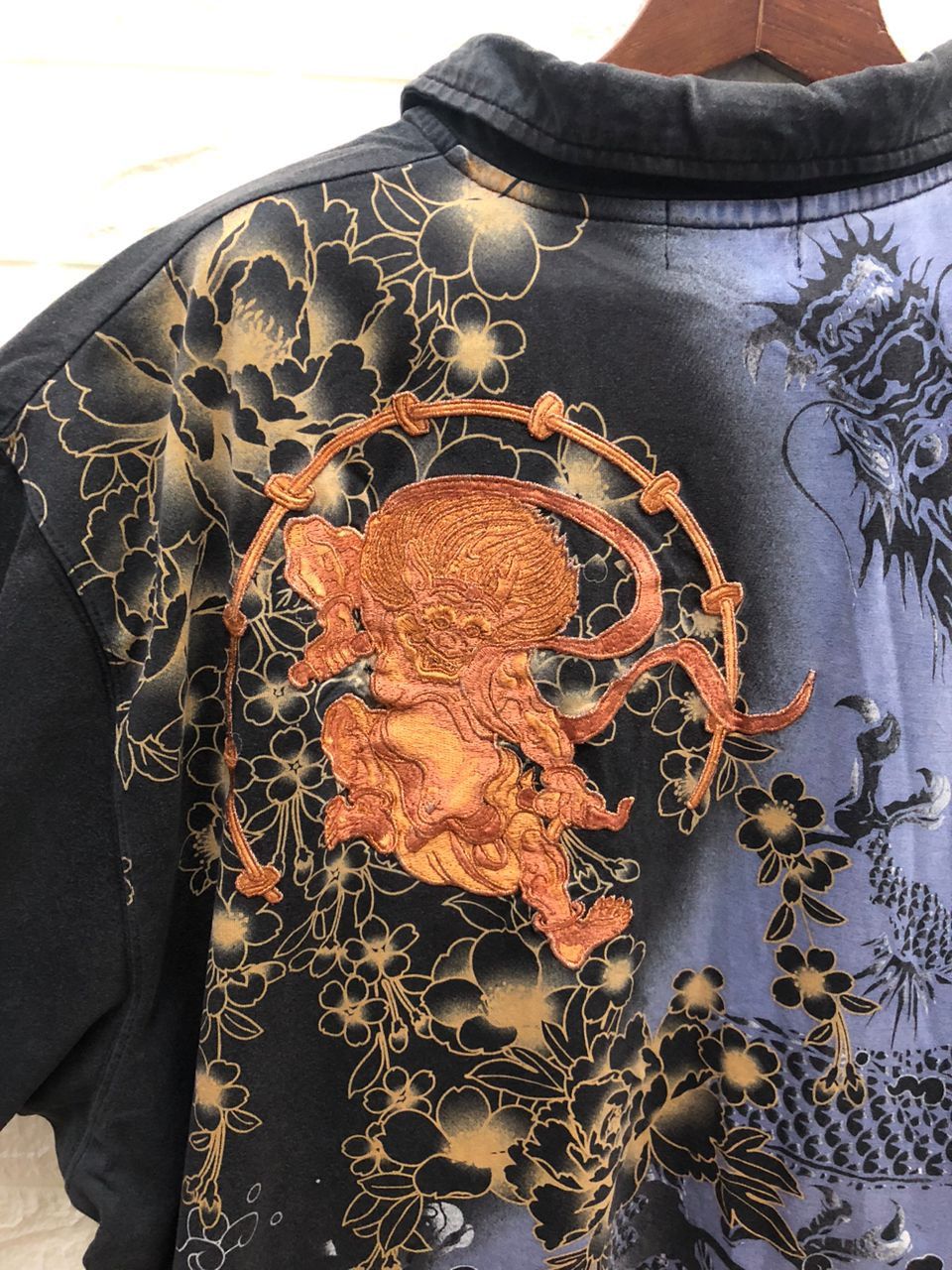 Japanese Brand Sukajan Long Sleeve Karakuri Tamashi Embroidery Tshirt 5L Size US XXL / EU 58 / 5 - 6 Thumbnail