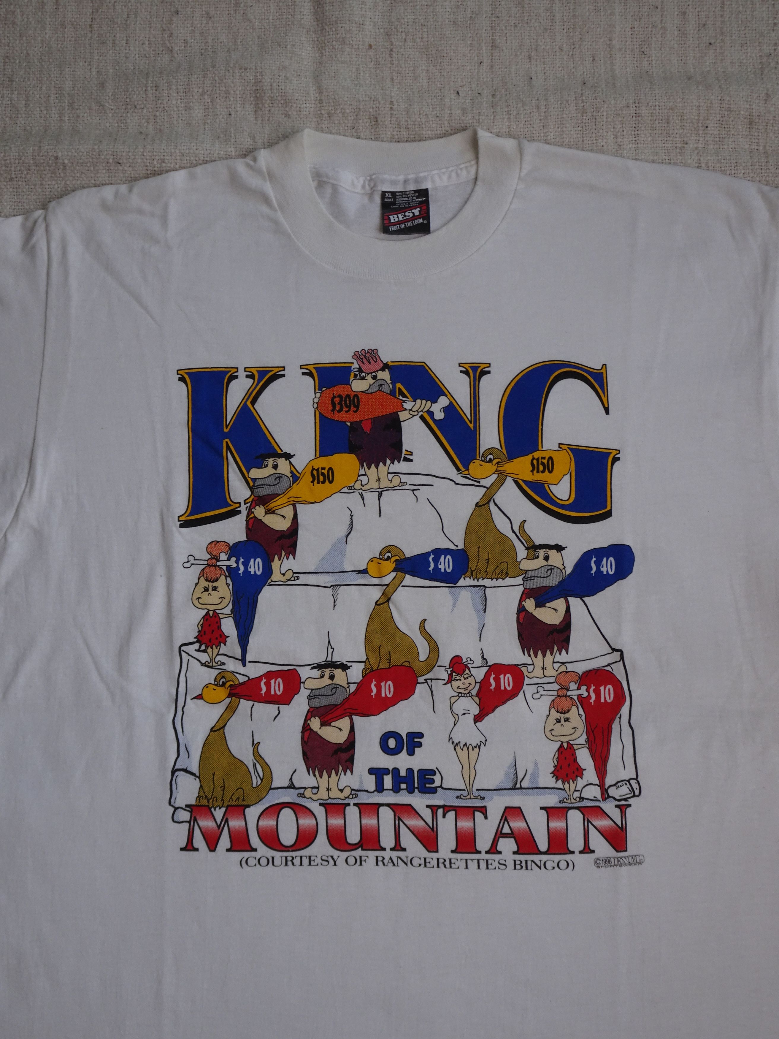Fruit Of The Loom Vtg 90s Single Stitch King of the Mountain Graphic Tee Size US XL / EU 56 / 4 - 2 Thumbnail