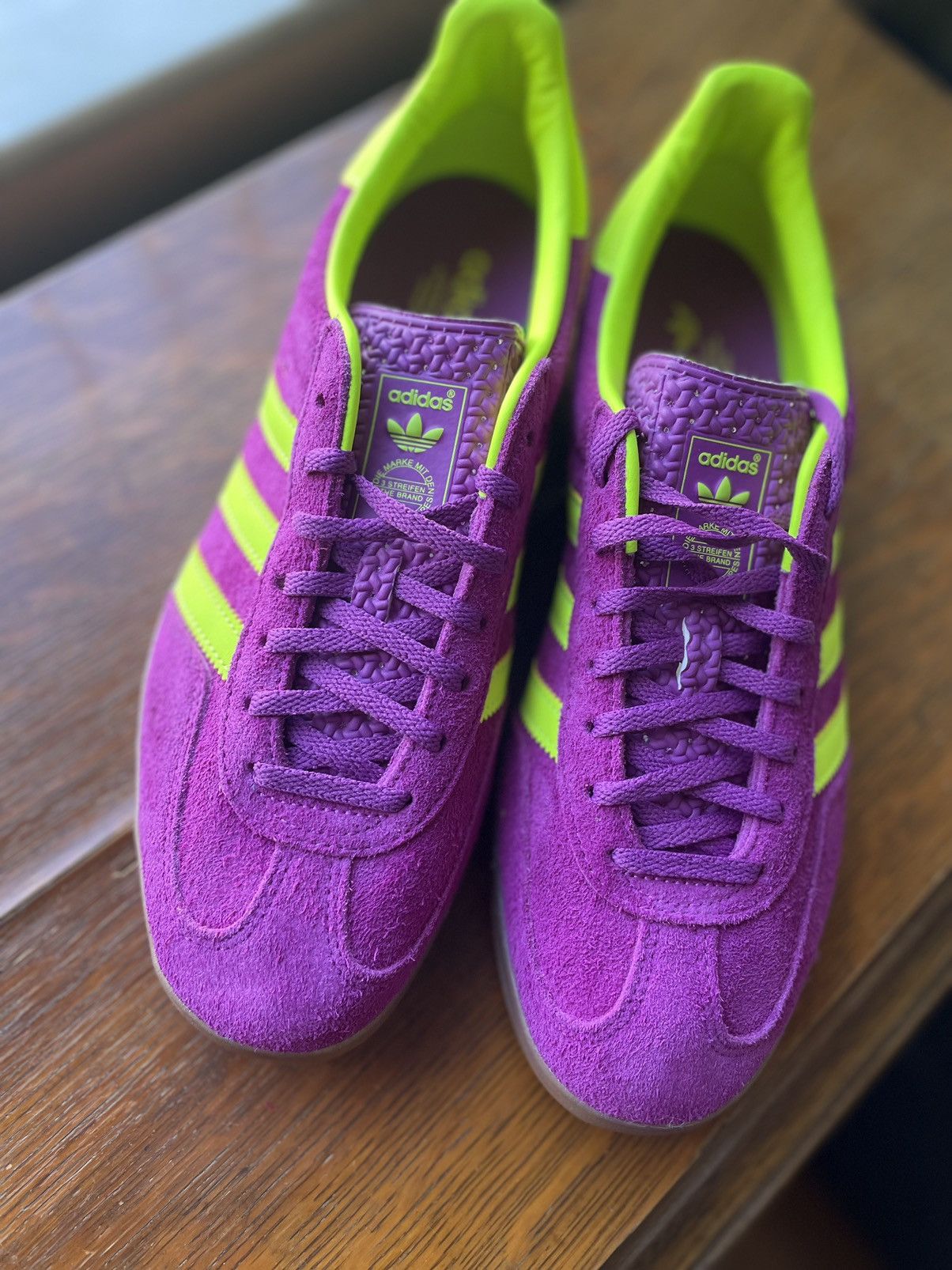 Adidas Adidas Originals Gazelle Indoor W Shock Purple / SolarYellow Size US 10.5 / EU 43-44 - 3 Thumbnail