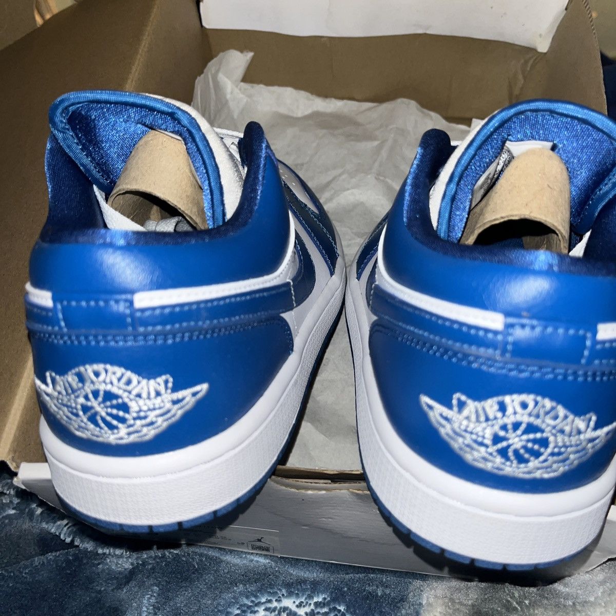 Jordan Brand × Nike Air Jordan 1 Low Marina Blue Size US 9 / IT 39 - 4 Thumbnail