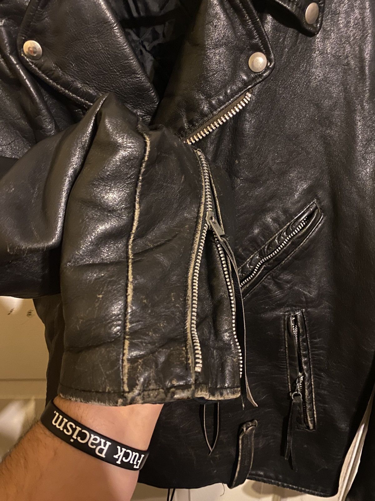 Harley Davidson Harley Davidson Vintage Leather Jacket Size US XL / EU 56 / 4 - 6 Thumbnail