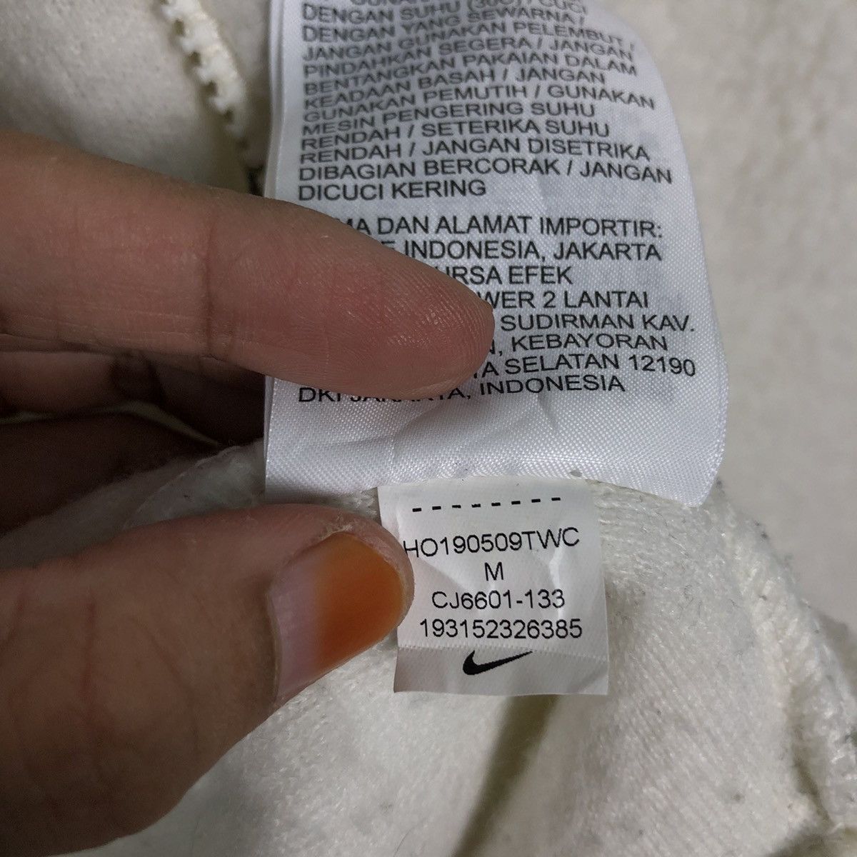 Nike 📌Vintage Bomber Jacket Fleece Nike White Rich Size US M / EU 48-50 / 2 - 25 Thumbnail