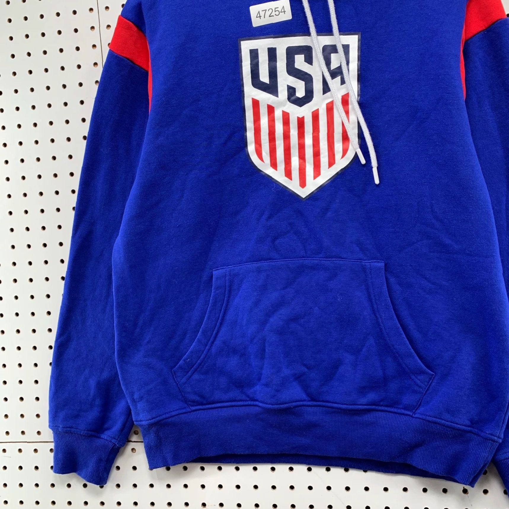 Vintage USA Soccer Hoodie Sweatshirt Mens Medium Blue World Cup Fleece Hooded Pullover Size US M / EU 48-50 / 2 - 6 Thumbnail