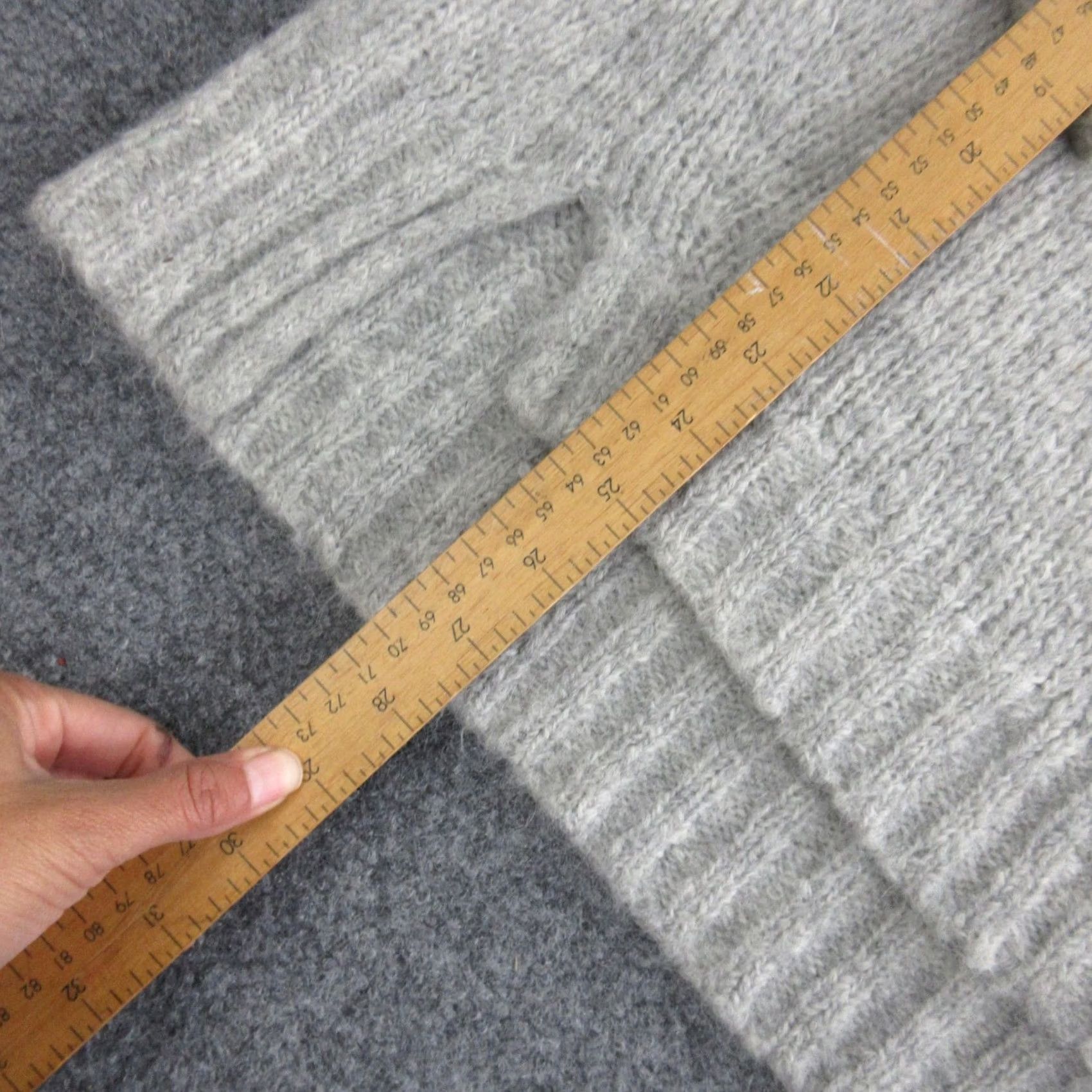 Nili Lotan Nili Lotan Sweater Womens Small Gray Alpaca Blend High Low Hem Knit Pullover Crew Neck Raglan Sleeve Solid Vintage No Size S / US 4 / IT 40 - 4 Thumbnail