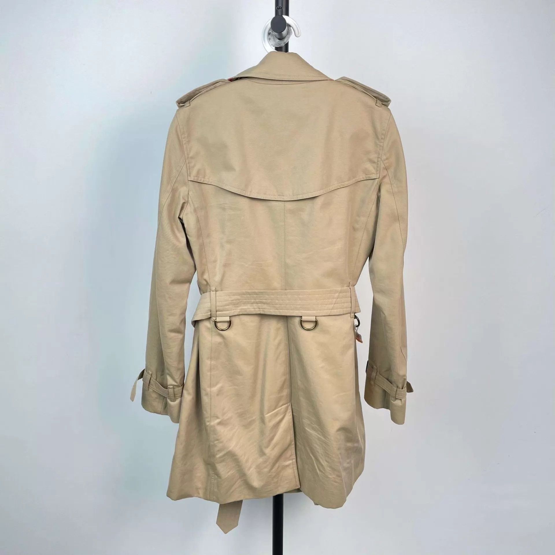 Burberry Burberry 34 Khaki Cotton Trench Coat 95 New Size XXS / US 00 / IT 34 - 2 Thumbnail
