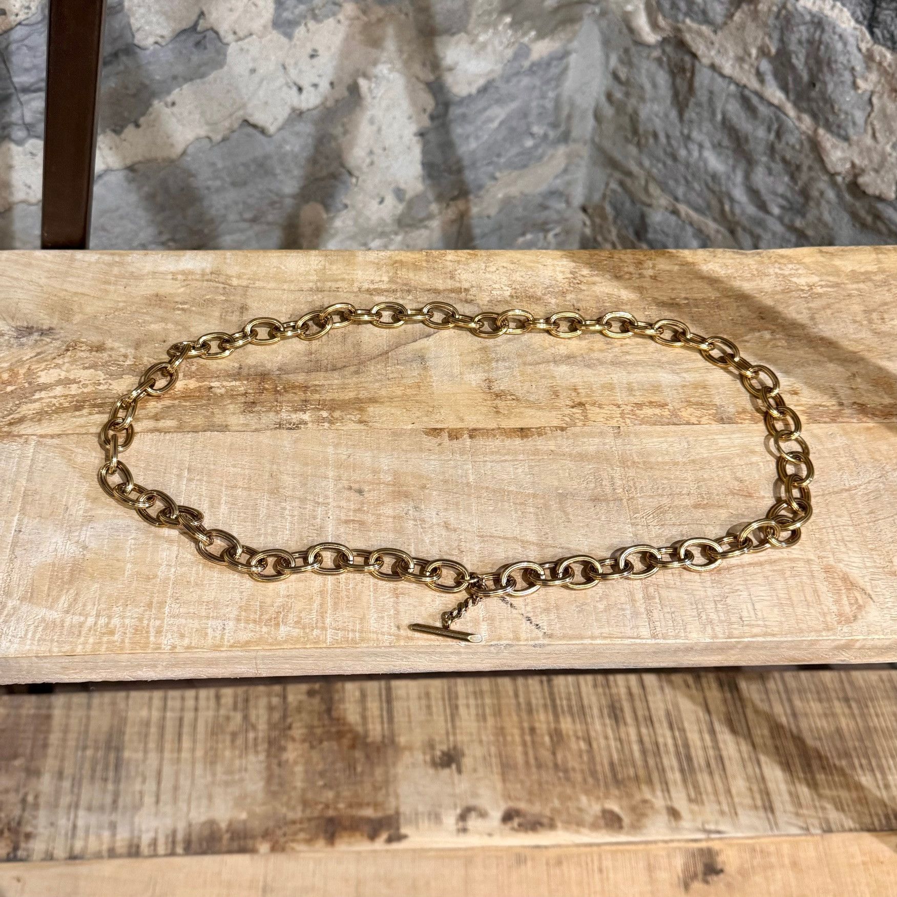 Saint Laurent Paris Saint Laurent Light Bronze Metal Chain Link Belt Size ONE SIZE - 2 Thumbnail