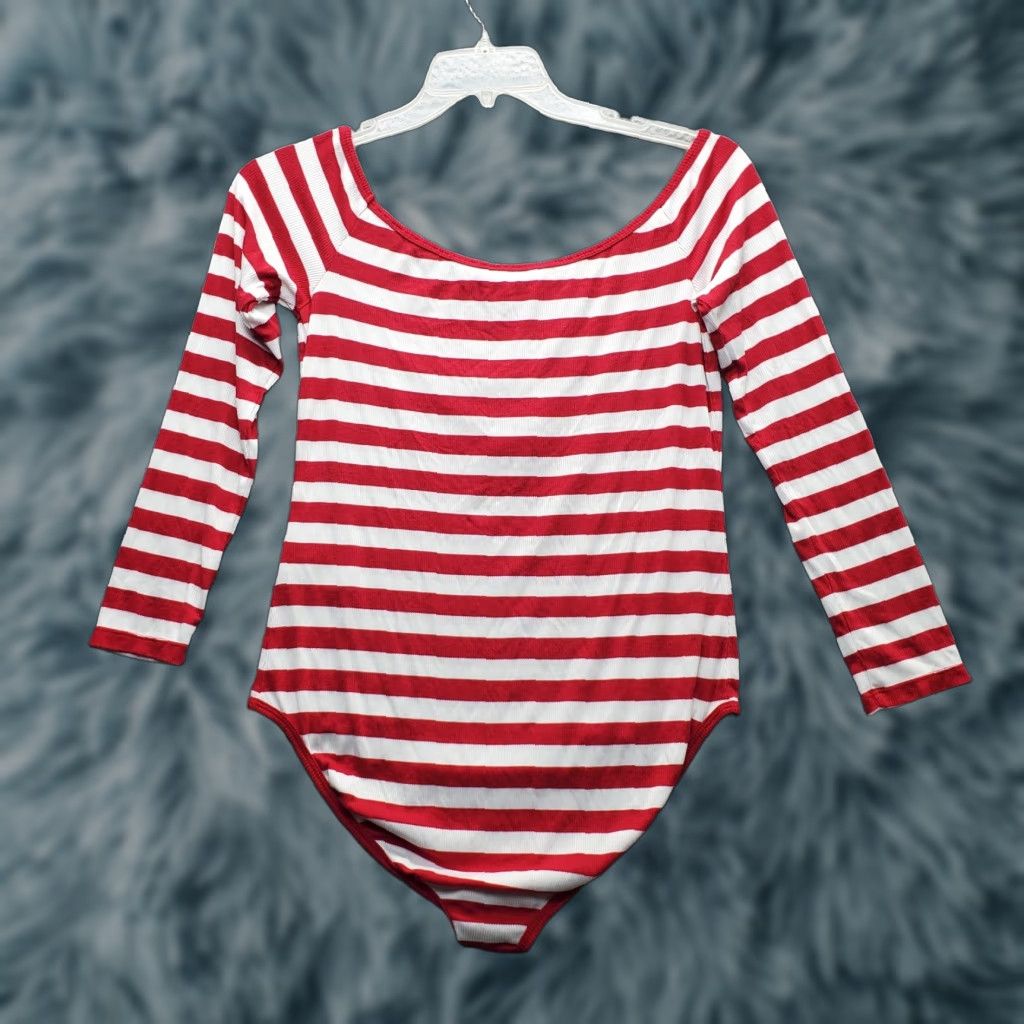 Vintage Denim & Supply Ralph Lauren Bodysuit Womens XL Mult striped Stretch Rib Knit Shirt Size XL / US 12-14 / IT 48-50 - 1 Thumbnail