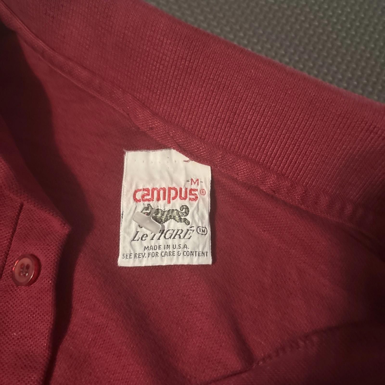 Le TIGRE VTG Le Tigre Red Polo Shirt Men’s L Green Logo Vintage Size US L / EU 52-54 / 3 - 2 Thumbnail