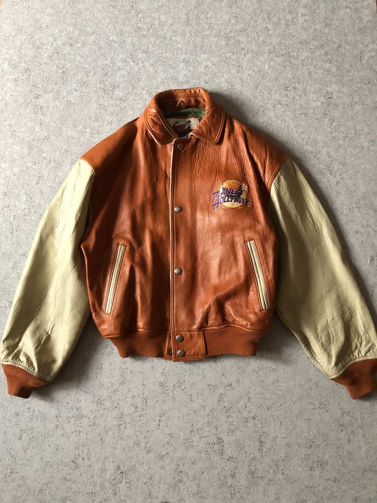 Planet Hollywood PLANET HOLLYWOOD VINTAGE LEATHER JACKET LIKE STALLONE Size US S / EU 44-46 / 1 - 2 Thumbnail