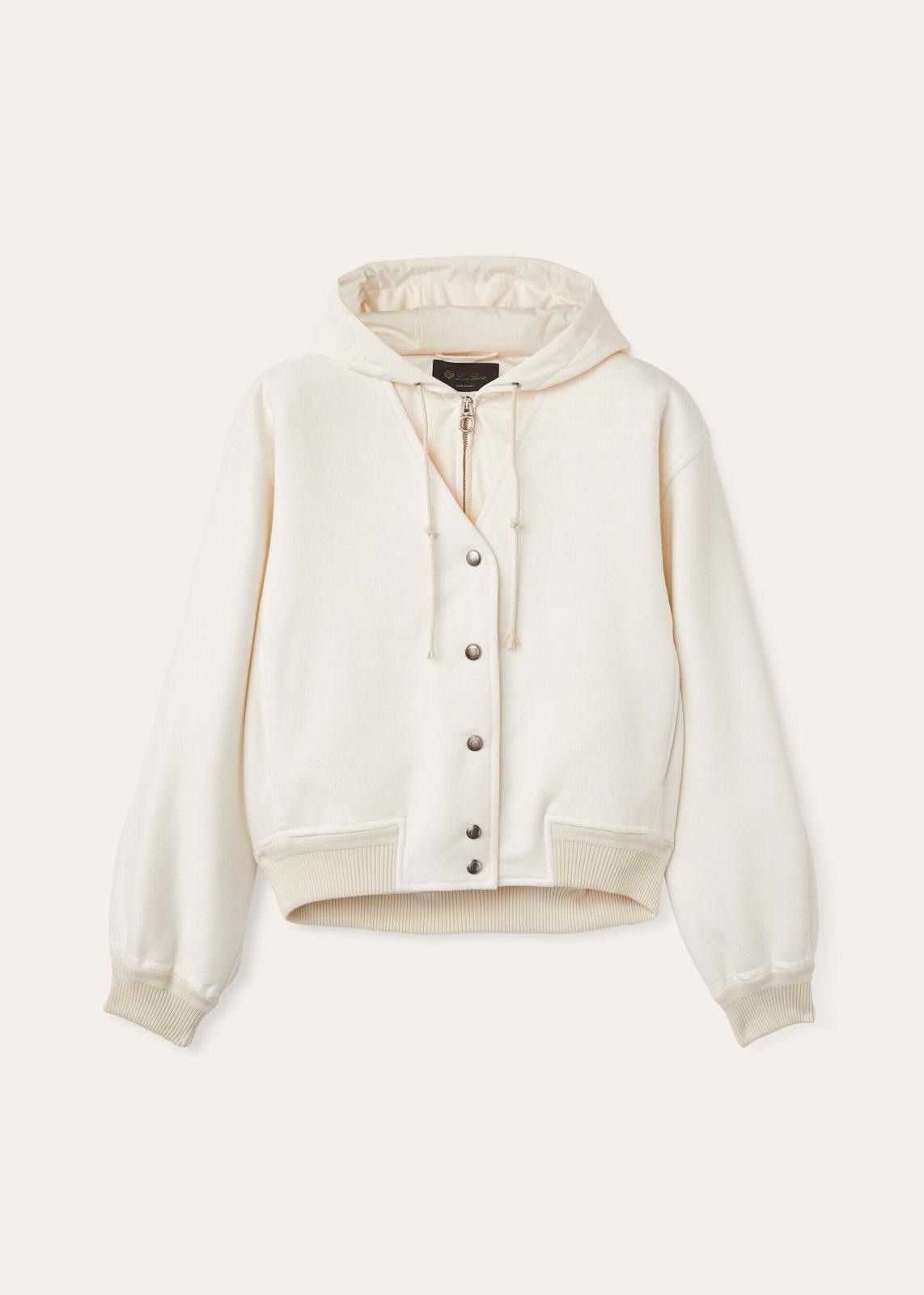 o1srvl11e0425 FAN9102 Amaury Bomber Jacket in Off White