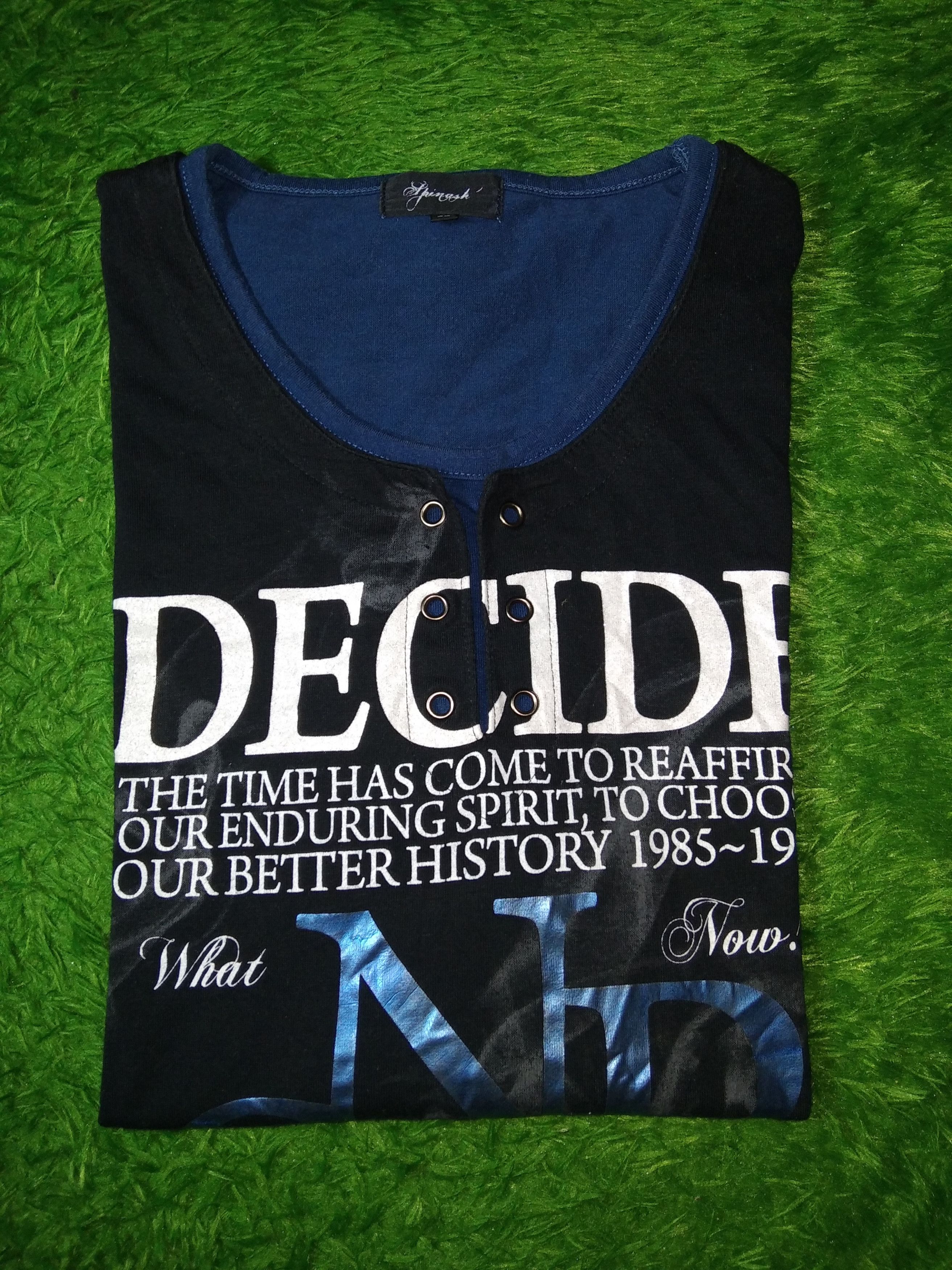 If Six Was Nine × Japanese Brand × Le Grande Bleu (L.G.B.) VTG Spinash Poem Double Layered Long Sleeve T shirt Size US L / EU 52-54 / 3 - 5 Thumbnail