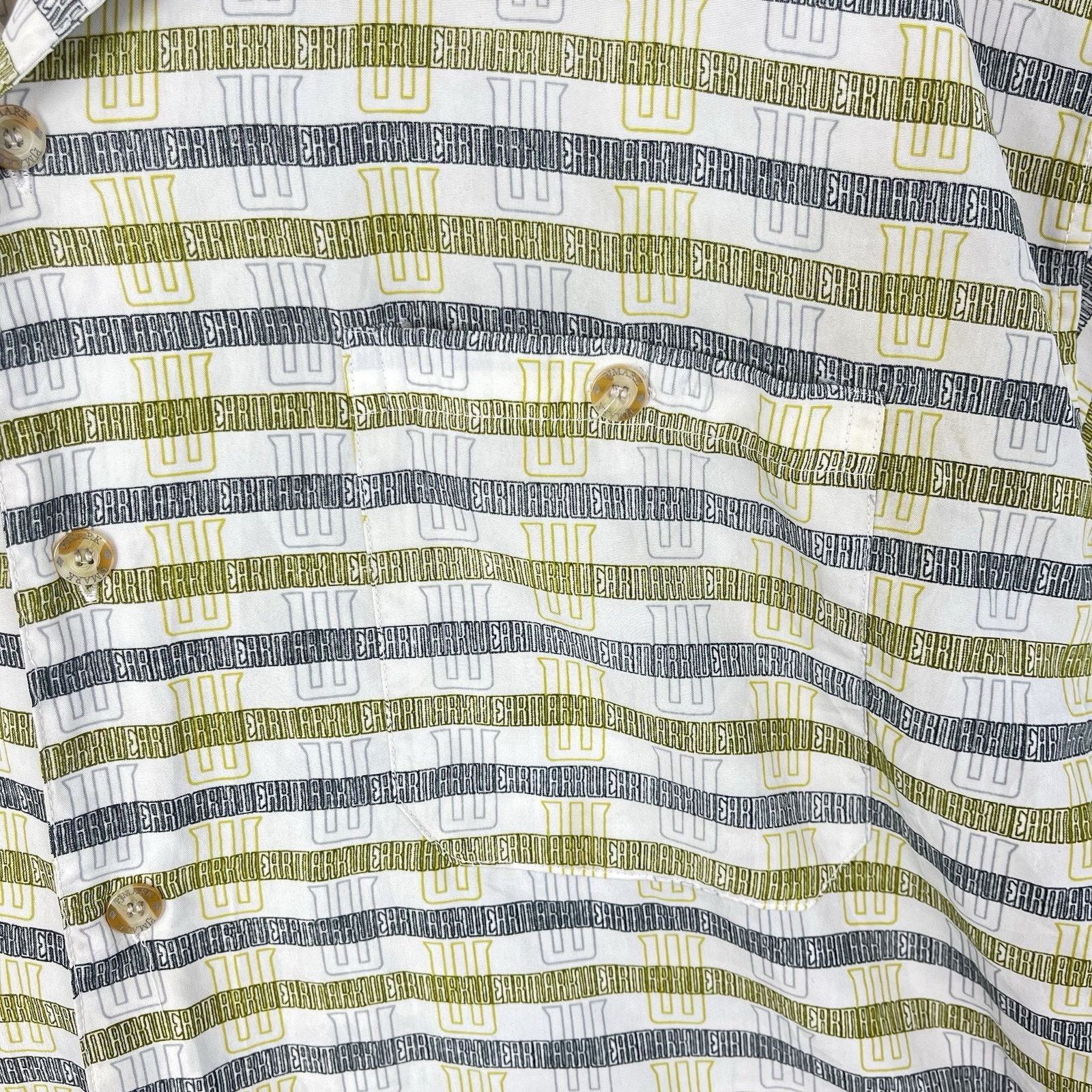 Other Vtg PJ Mark Mens 3XL Button Up All Over Logo Shirt Y2K Baggy Size US XXL / EU 58 / 5 - 9 Thumbnail