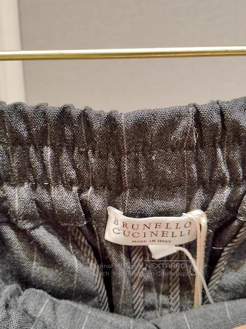 Brunello Cucinelli Brunello Cucinelli Gray Striped Cargo Pants. Size US 28 / EU 44 - 2 Thumbnail