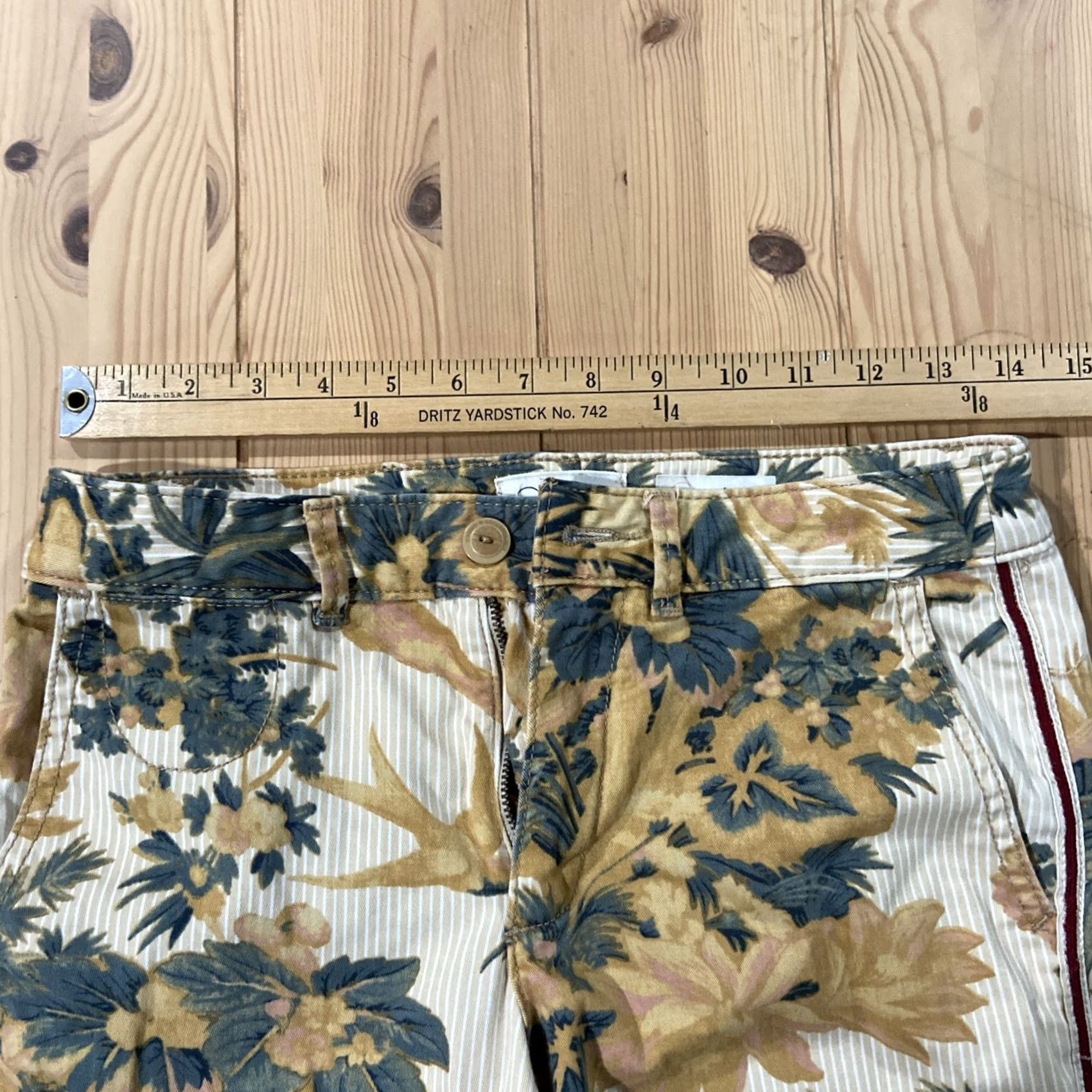 Anthropologie VINTAGE Anthropologie Chino Relaxed Fit Straight Leg Pants Black 25 Women Pants Bohemian City Hippie Pockets Flat Front - Size 42" / US 20 - 3 Thumbnail