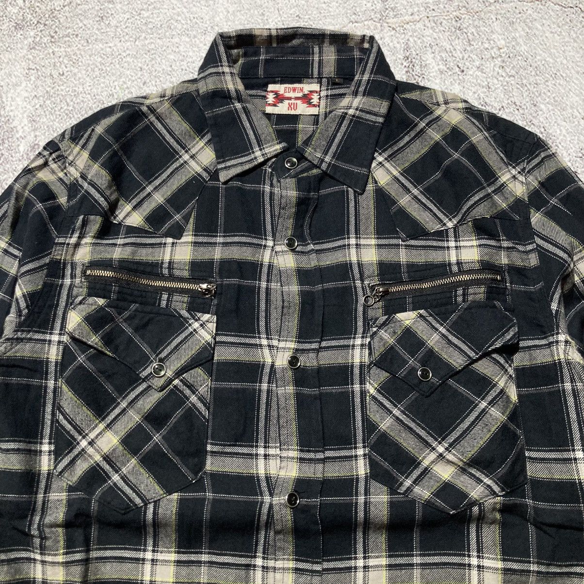 Edwin 2000s Edwin Japan Western Cowboy Button Up Shirt Black Size US L / EU 52-54 / 3 - 3 Thumbnail