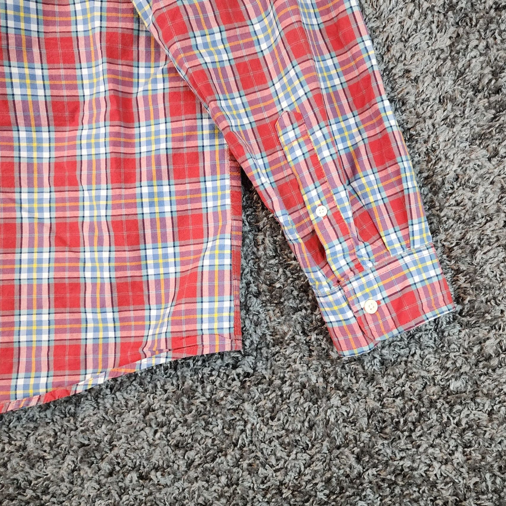 Vintage VINTAGE? Not specified as vintage. So: St. John's Bay Long Sleeve Plaid Button-Up Shirt - Mens L Red Classic Pattern Size US L / EU 52-54 / 3 - 6 Thumbnail