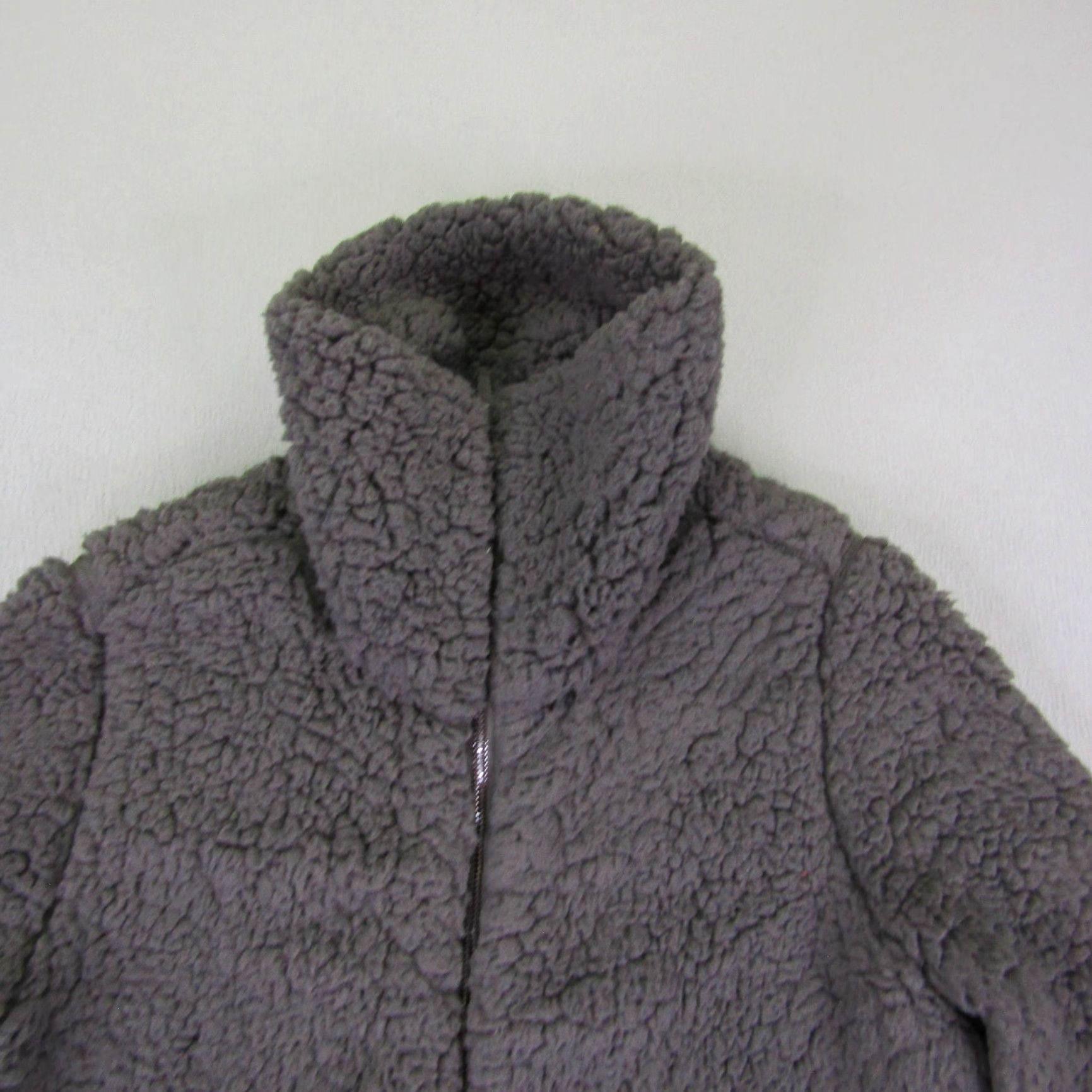 Vintage Zella Jacket Womens XS Gray Sherpa Fleece Full Zip Zipper Pockets Casual Outdoor Size XS / US 0-2 / IT 36-38 - 2 Thumbnail