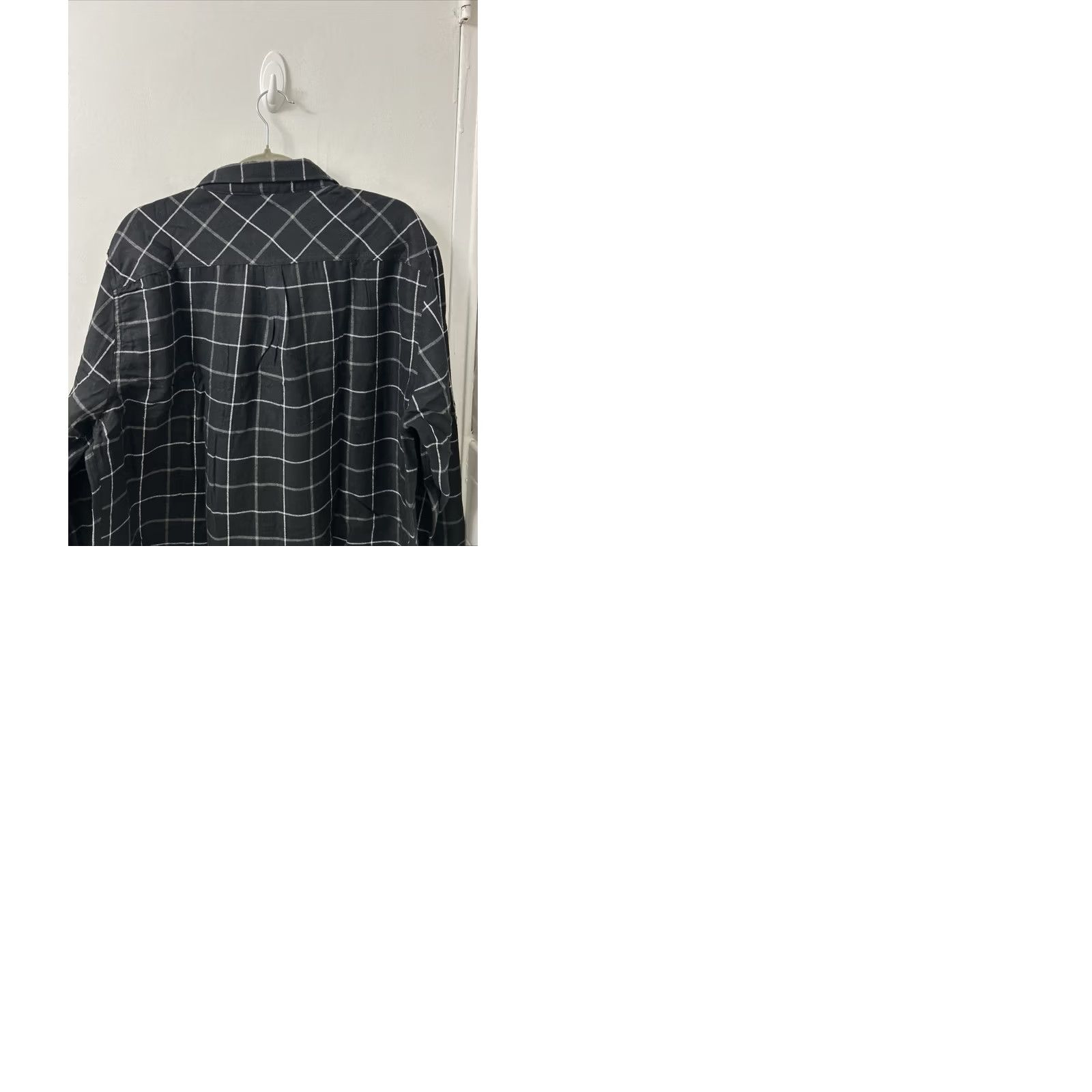 Vintage Berkley Jensen Flannel Shirt Mens 2XL Black Windowpane Plaid Button Down L/S NWT Size US XXL / EU 58 / 5 - 9 Thumbnail