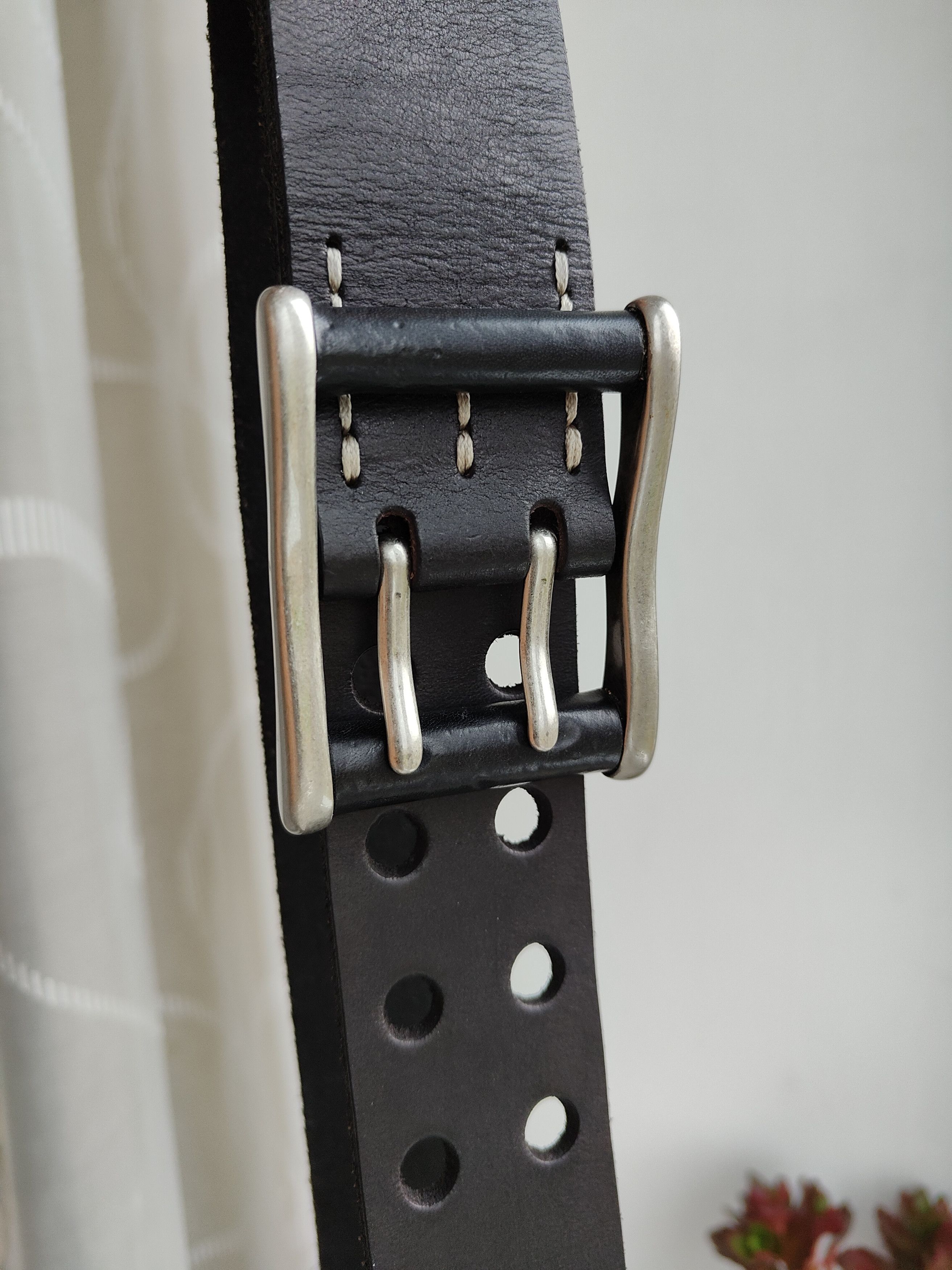 Genuine Leather Vintage Leather Belt Linea Pelle Genuine Leather Men's Belt Size ONE SIZE - 7 Thumbnail