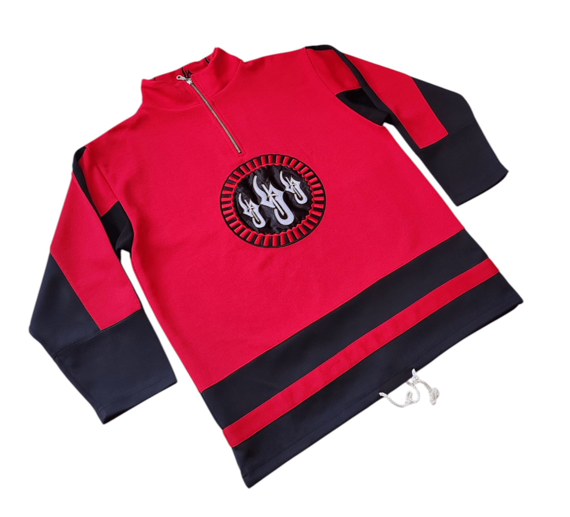 Vintage Vintage 90s Embroidered Track Quater Zipper jacket M to L Size US M / EU 48-50 / 2 - 3 Thumbnail