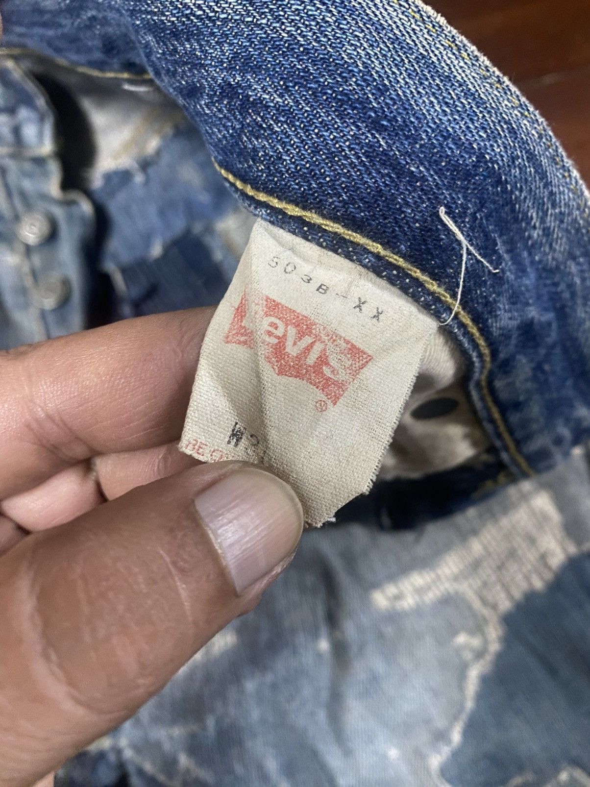 Levi's Vintage Clothing Vintage Levi’s Big E 503 RedLine boro distressed rework Size US 31 - 19 Thumbnail
