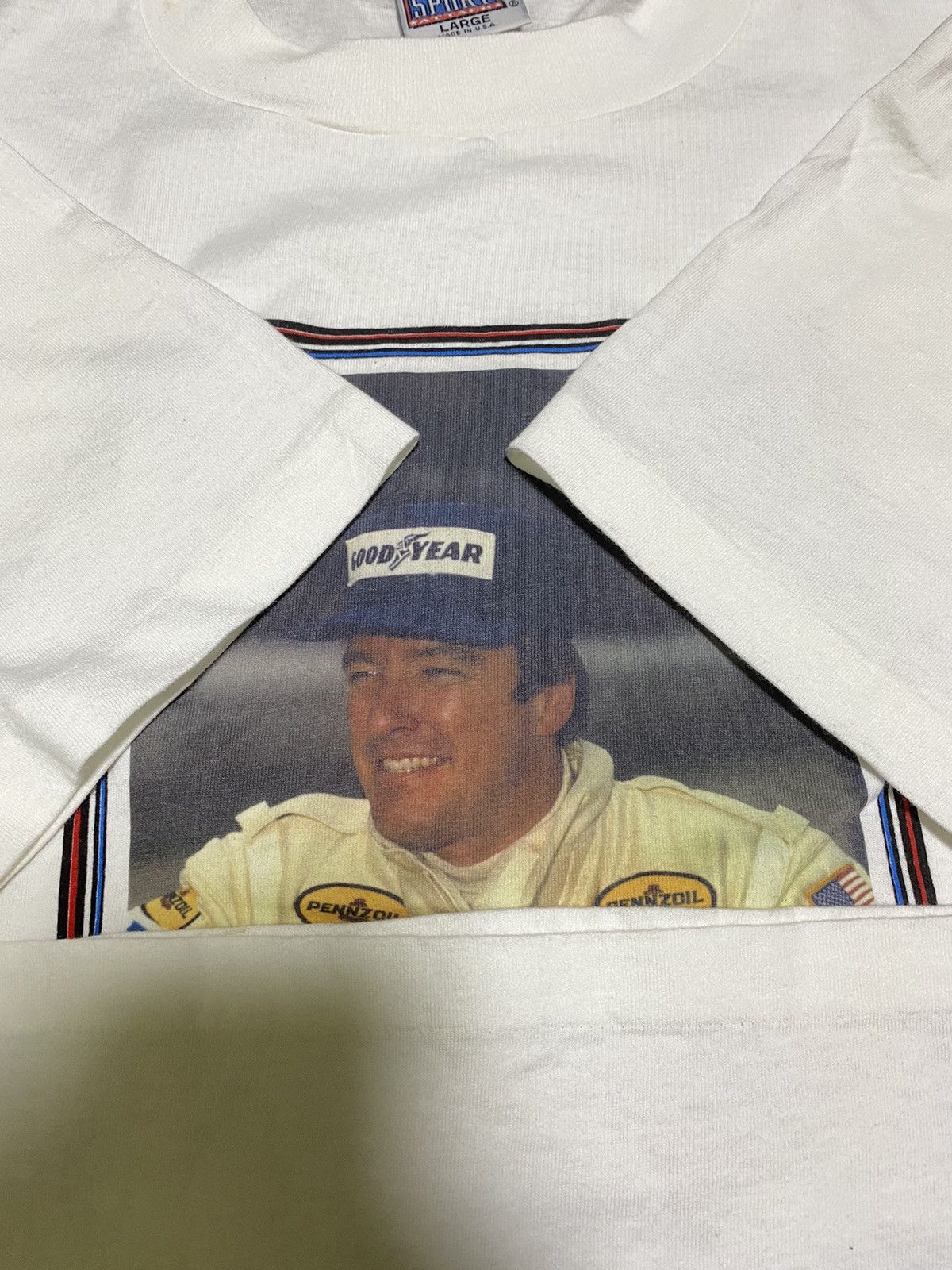 Vintage Vintage 90’s Indianapolis 500 Johnny Rutherford Champion Tee Size US L / EU 52-54 / 3 - 12 Thumbnail